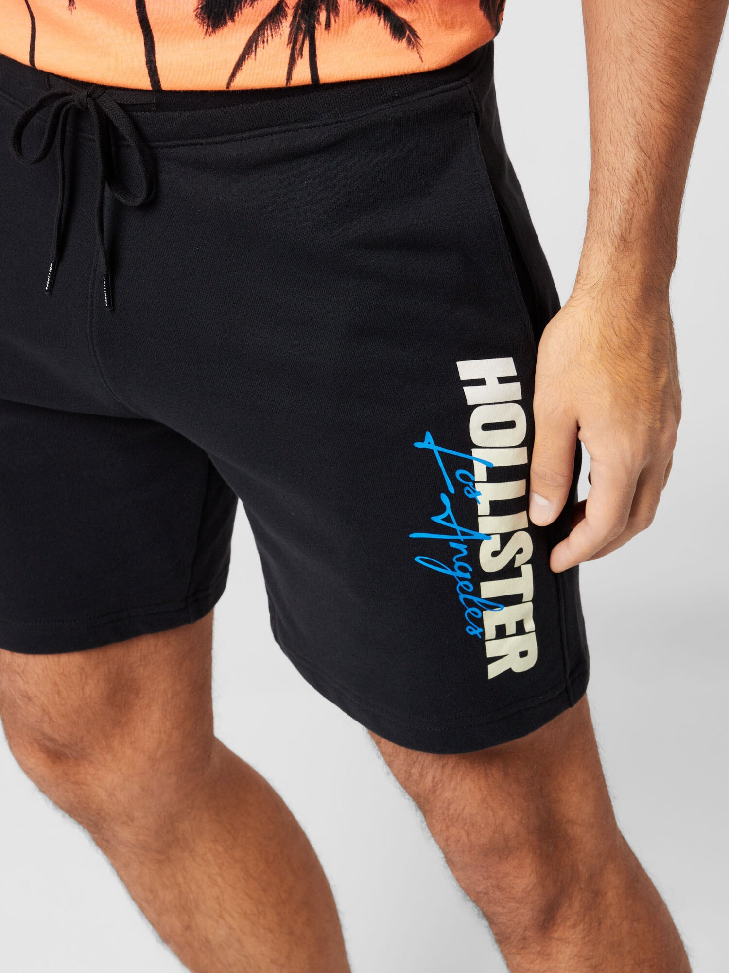 HOLLISTER Pantaloni azur / negru / alb - Pled.ro