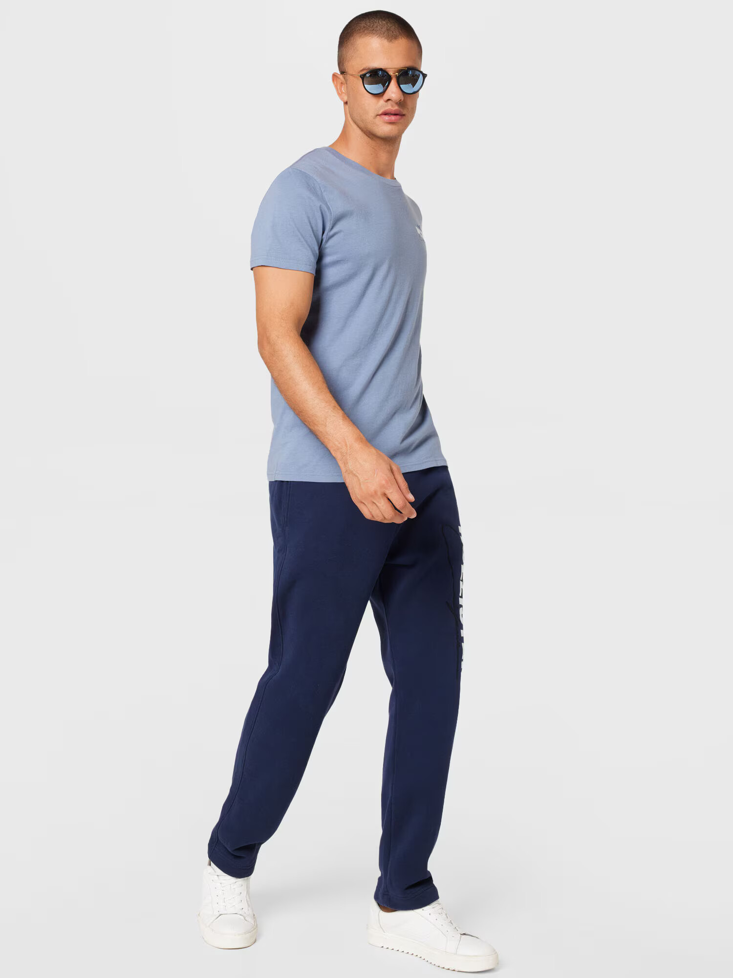 HOLLISTER Pantaloni bleumarin / negru / alb - Pled.ro