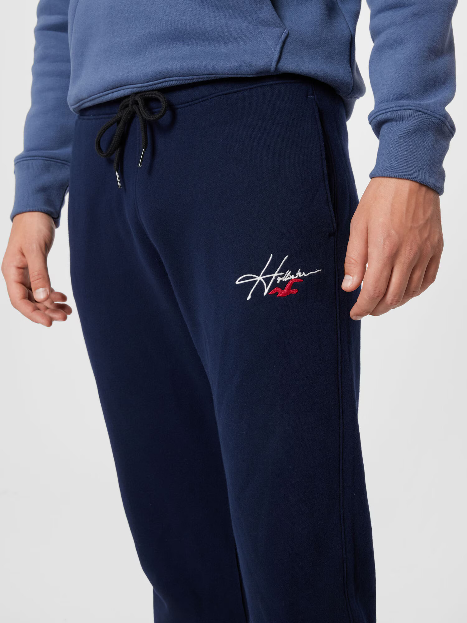 HOLLISTER Pantaloni bleumarin / roșu / alb - Pled.ro