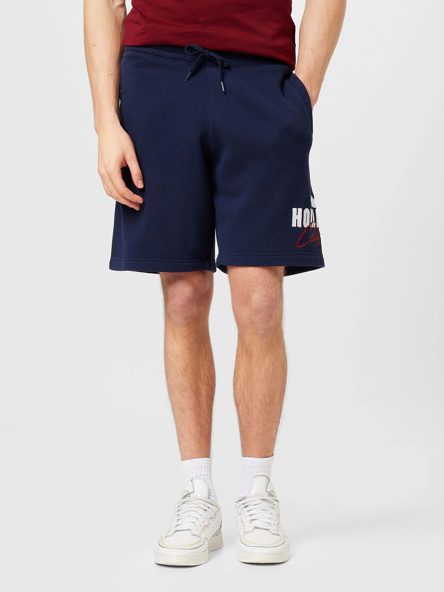 HOLLISTER Pantaloni bleumarin / roșu cireș / alb - Pled.ro