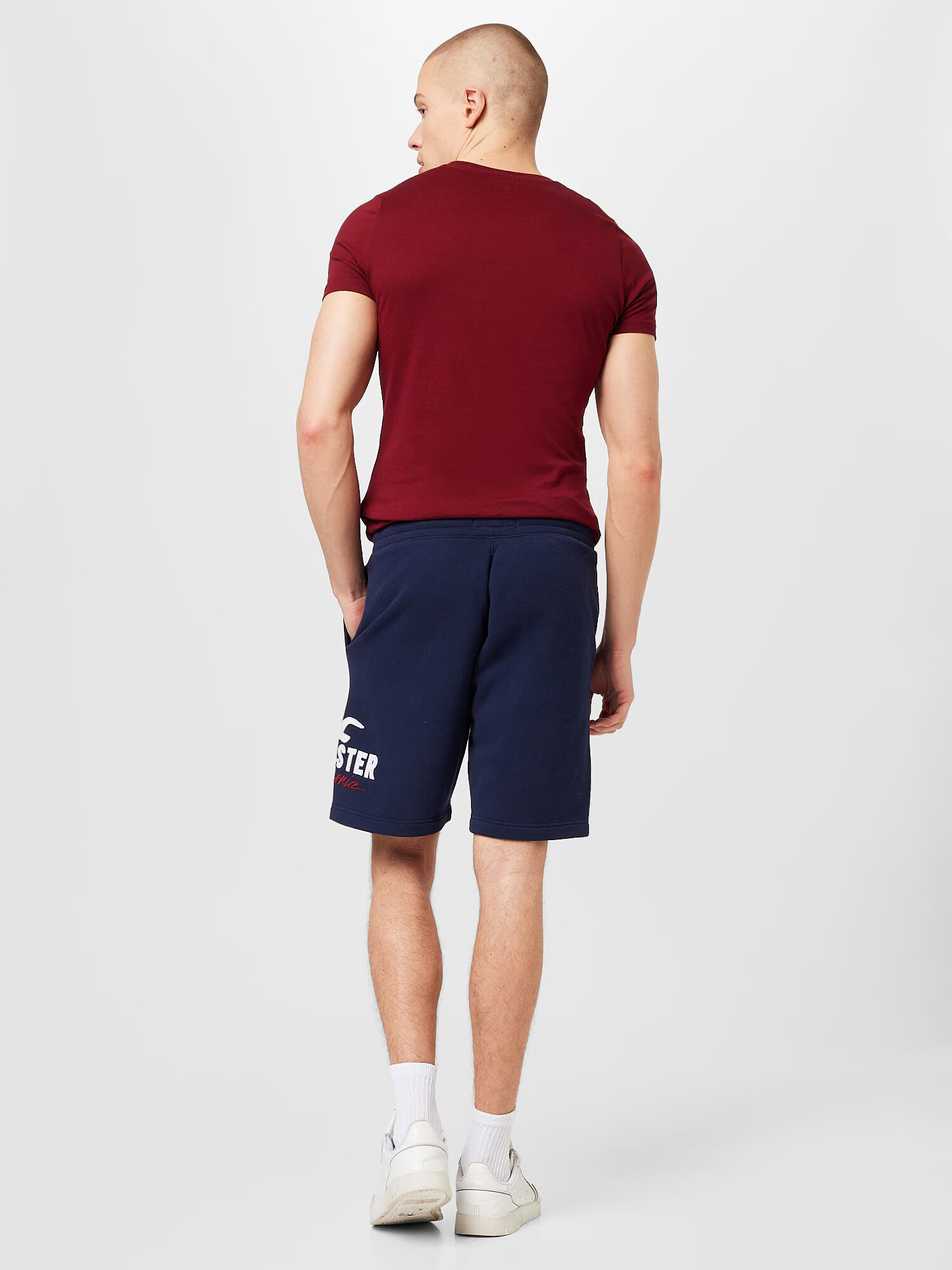 HOLLISTER Pantaloni bleumarin / roșu cireș / alb - Pled.ro