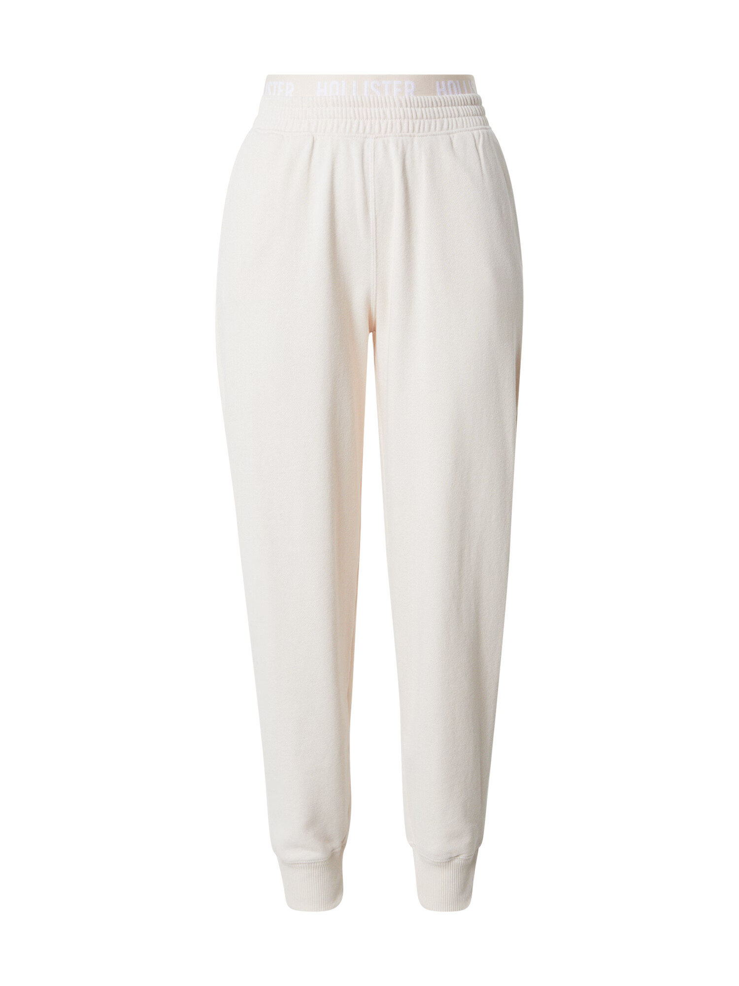 HOLLISTER Pantaloni crem / alb - Pled.ro