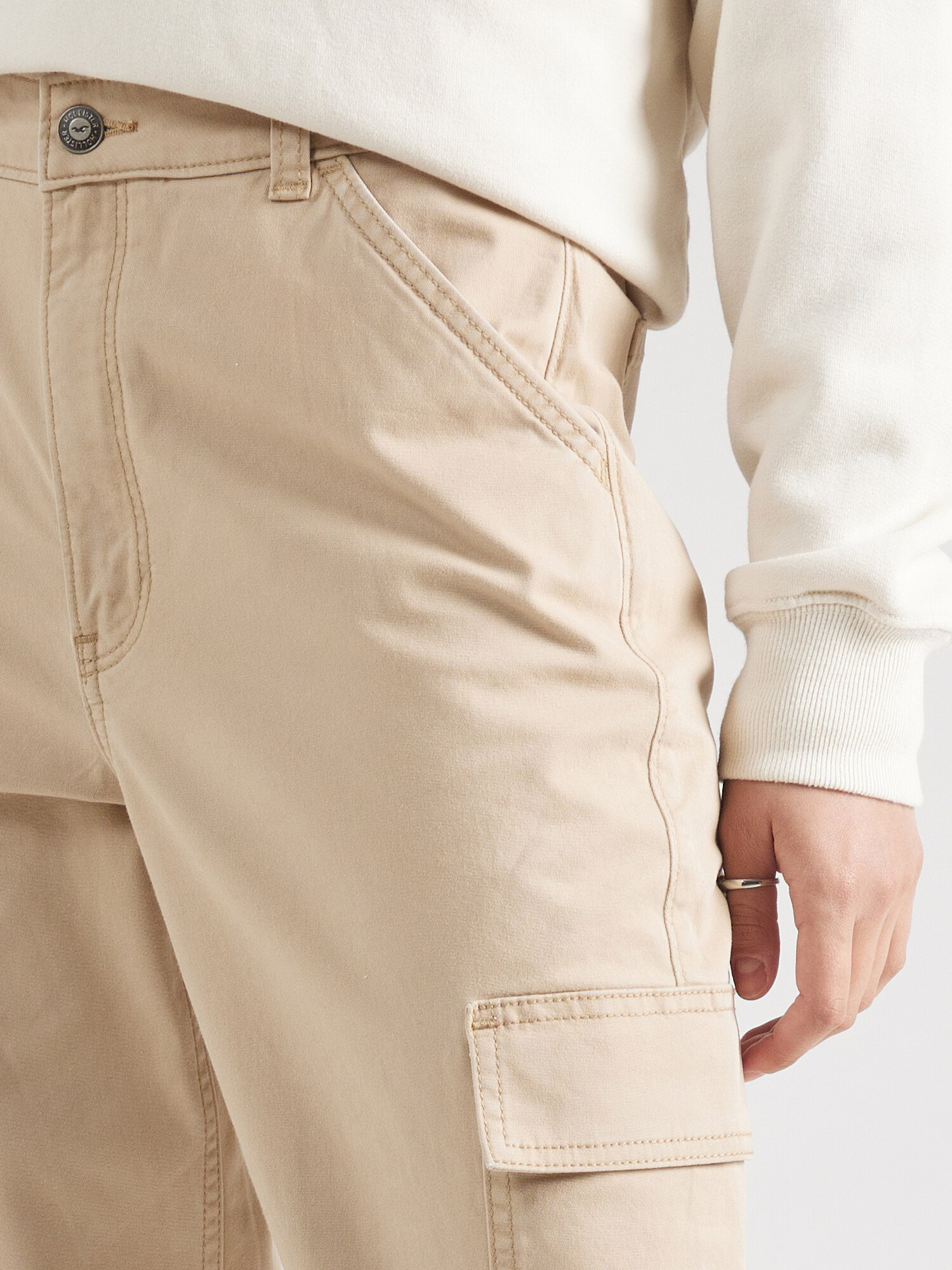 HOLLISTER Pantaloni cu buzunare bej deschis - Pled.ro