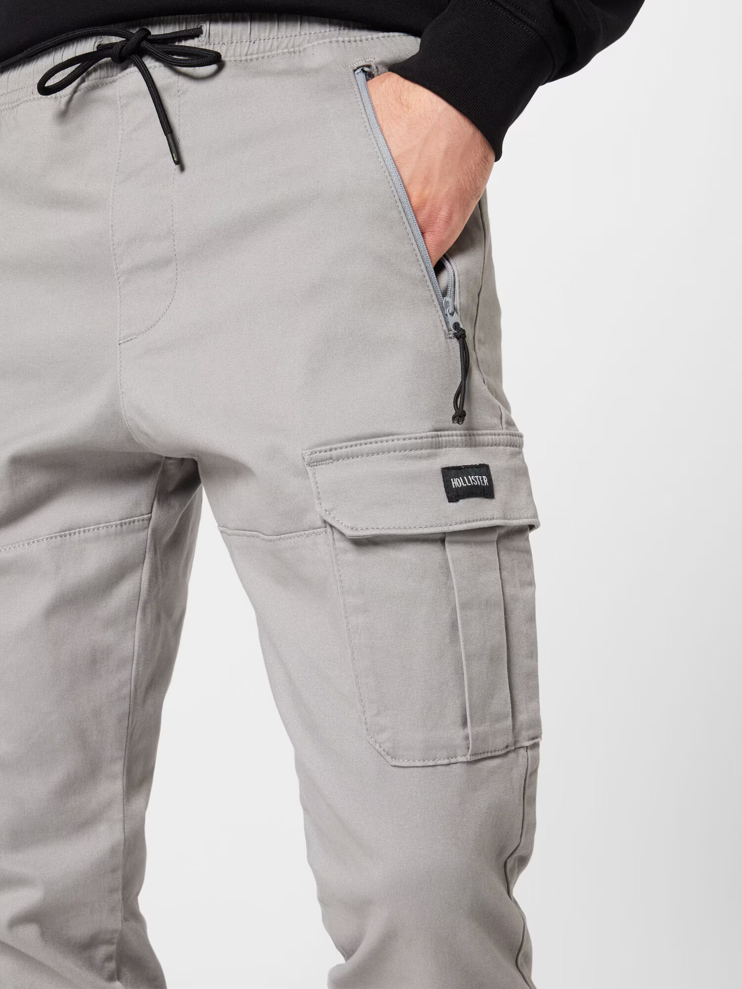 HOLLISTER Pantaloni cu buzunare gri - Pled.ro