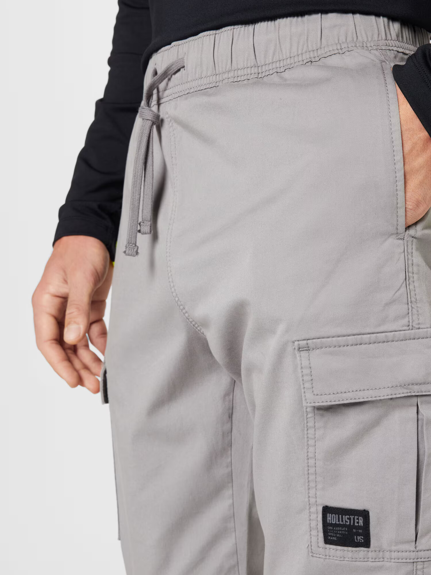 HOLLISTER Pantaloni cu buzunare gri deschis - Pled.ro