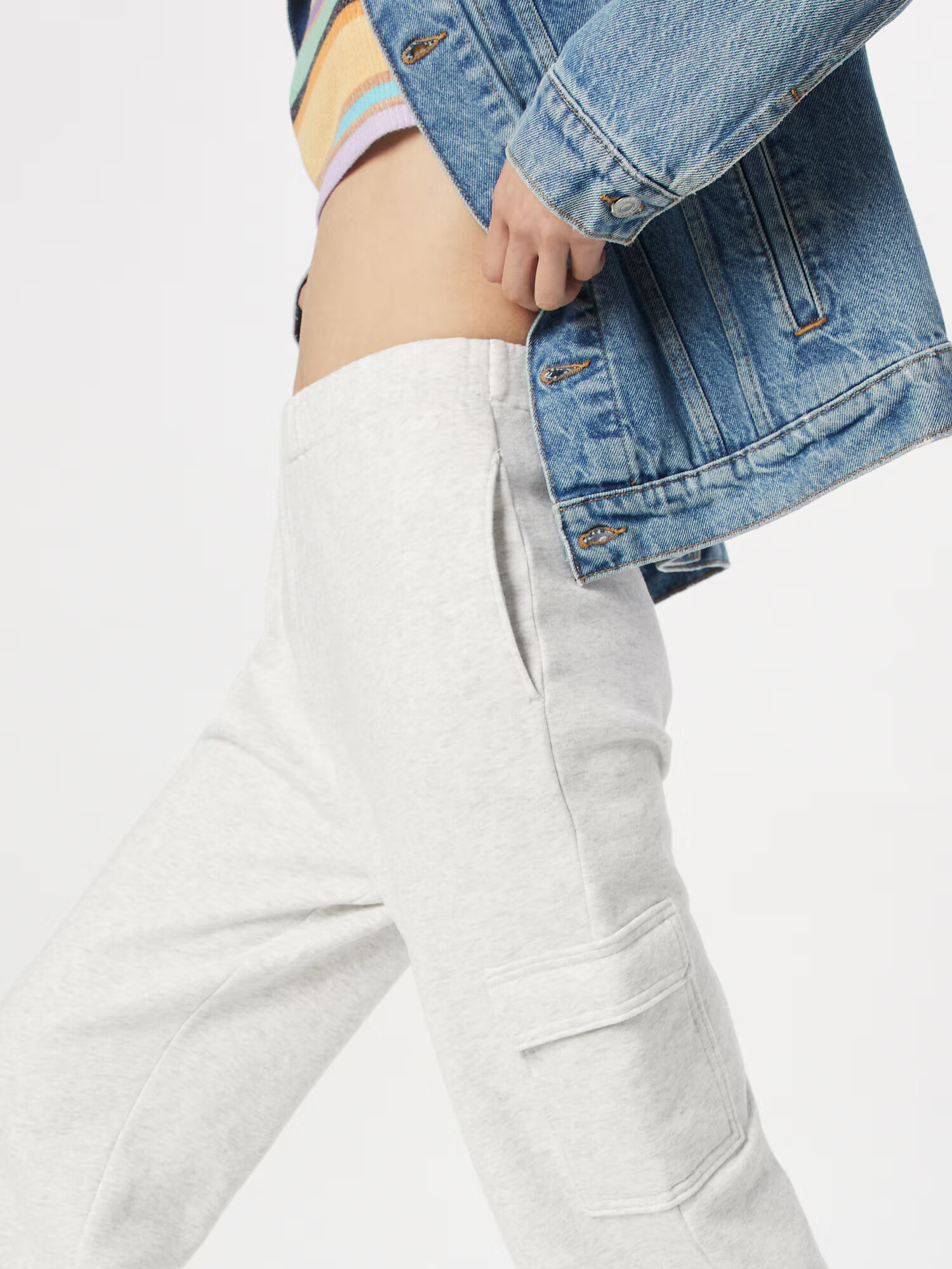 HOLLISTER Pantaloni cu buzunare gri deschis - Pled.ro