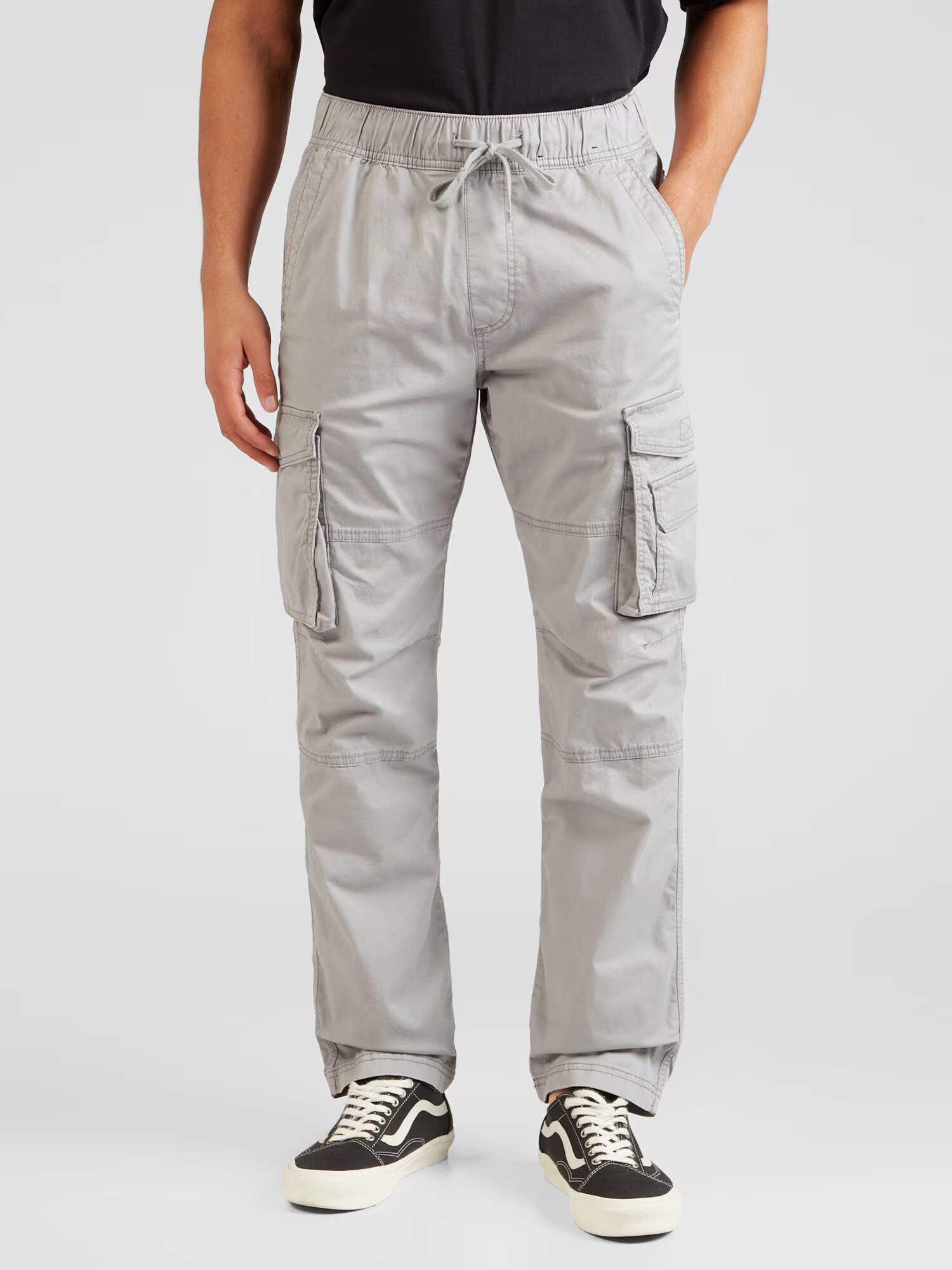 HOLLISTER Pantaloni cu buzunare gri deschis - Pled.ro