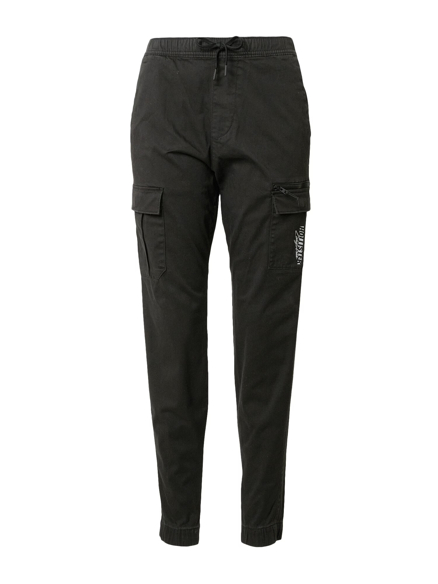 HOLLISTER Pantaloni cu buzunare negru / alb - Pled.ro