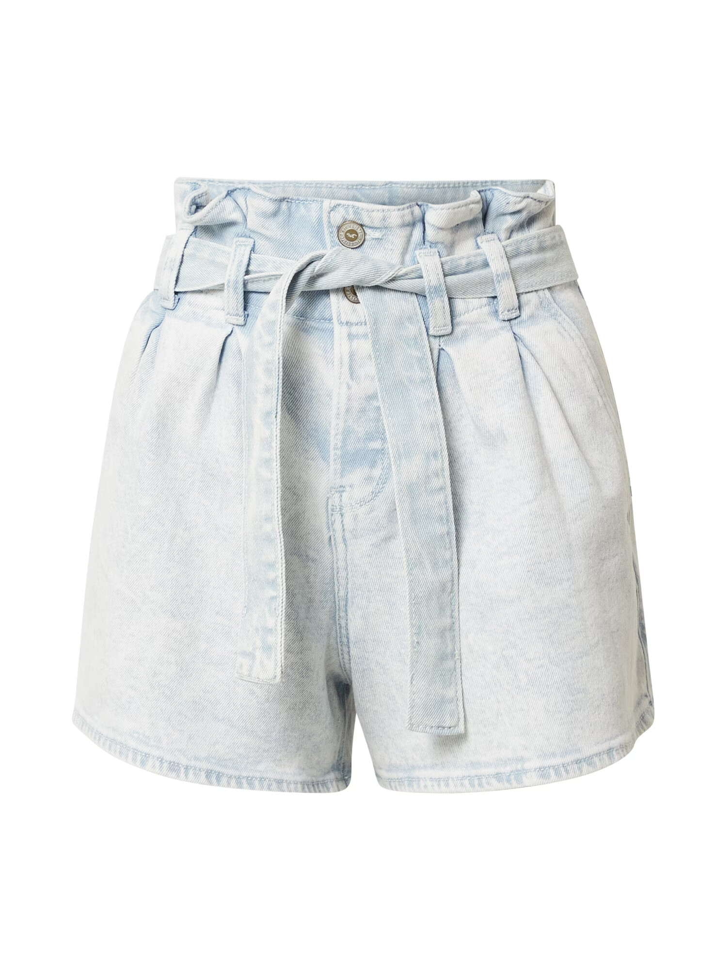 HOLLISTER Pantaloni cu cute albastru deschis - Pled.ro