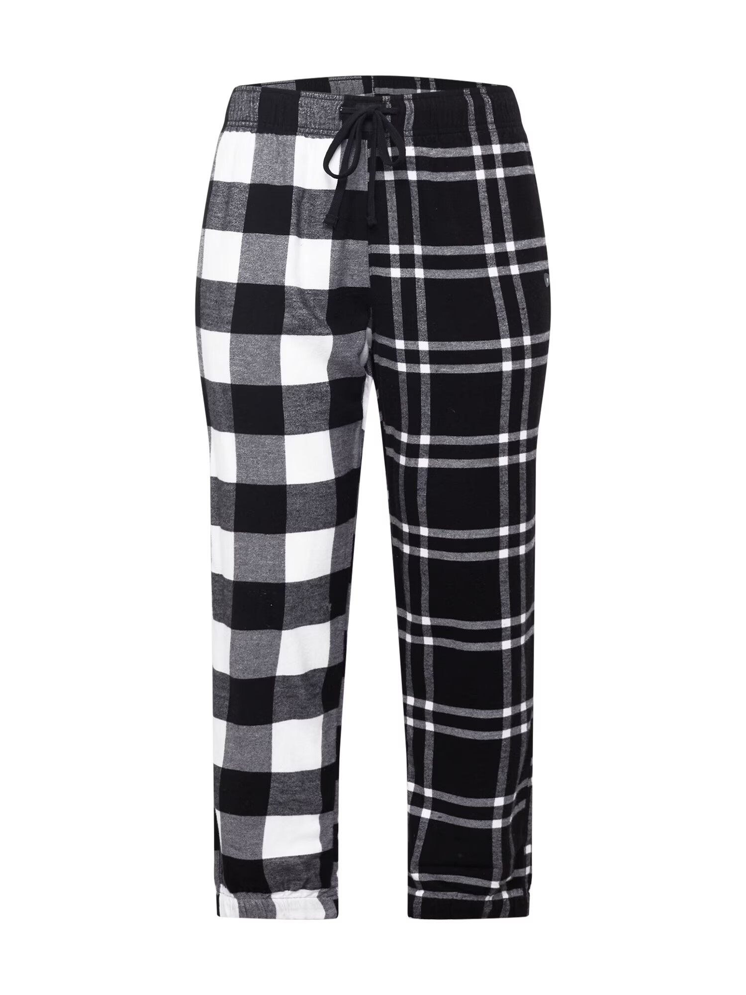 HOLLISTER Pantaloni de pijama negru / alb - Pled.ro