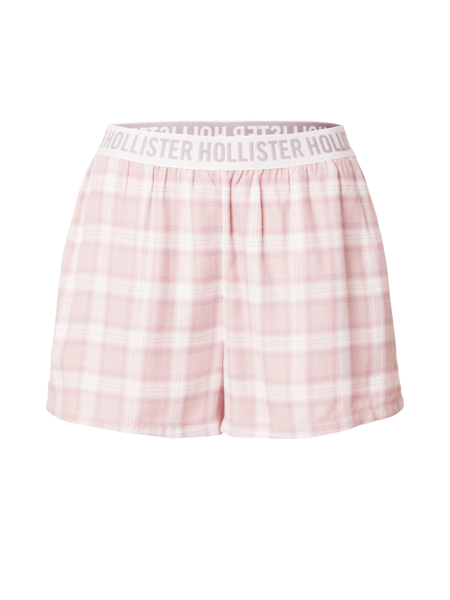 HOLLISTER Pantaloni de pijama roz / alb - Pled.ro