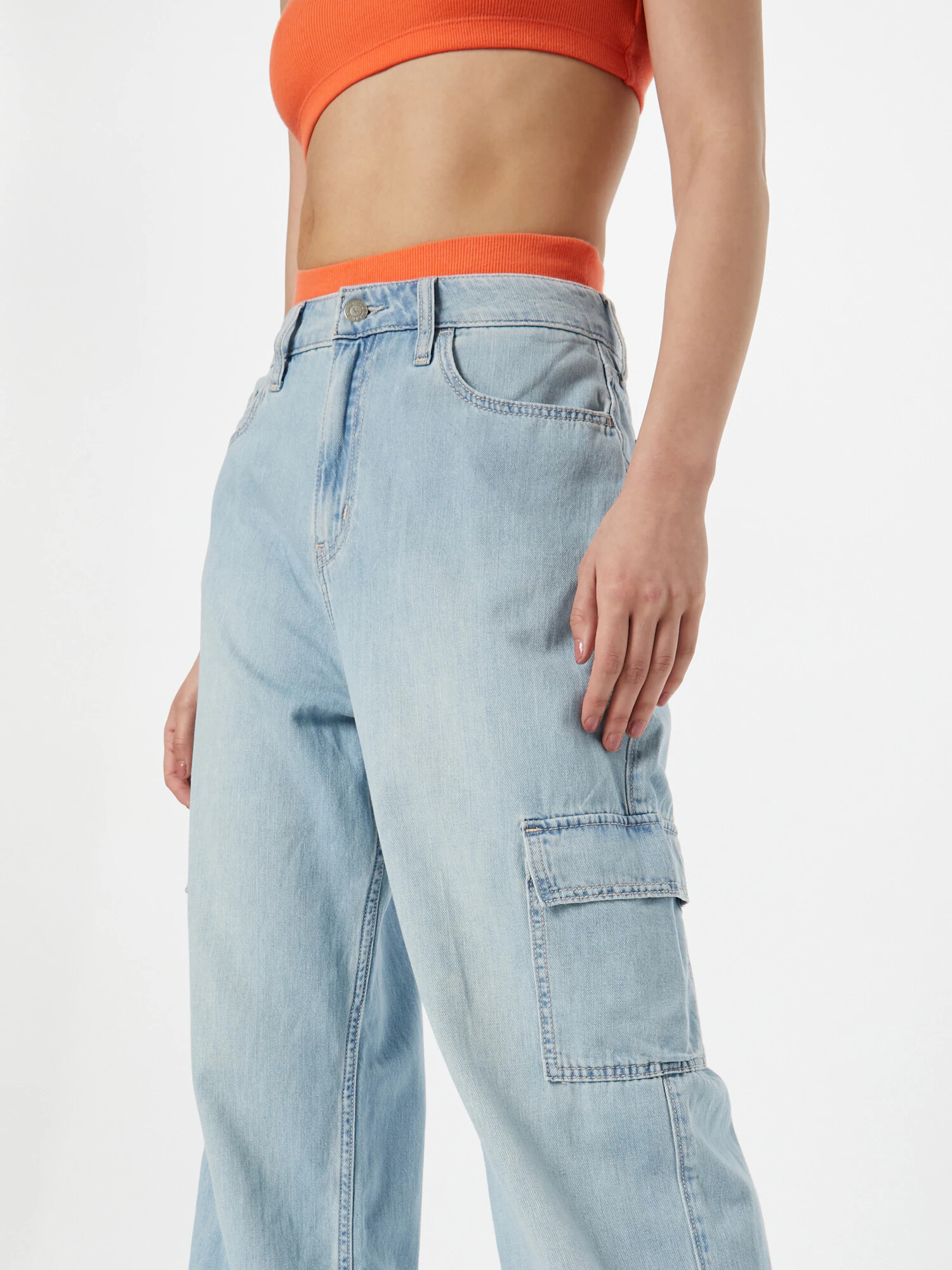 HOLLISTER Pantaloni eleganți albastru denim - Pled.ro