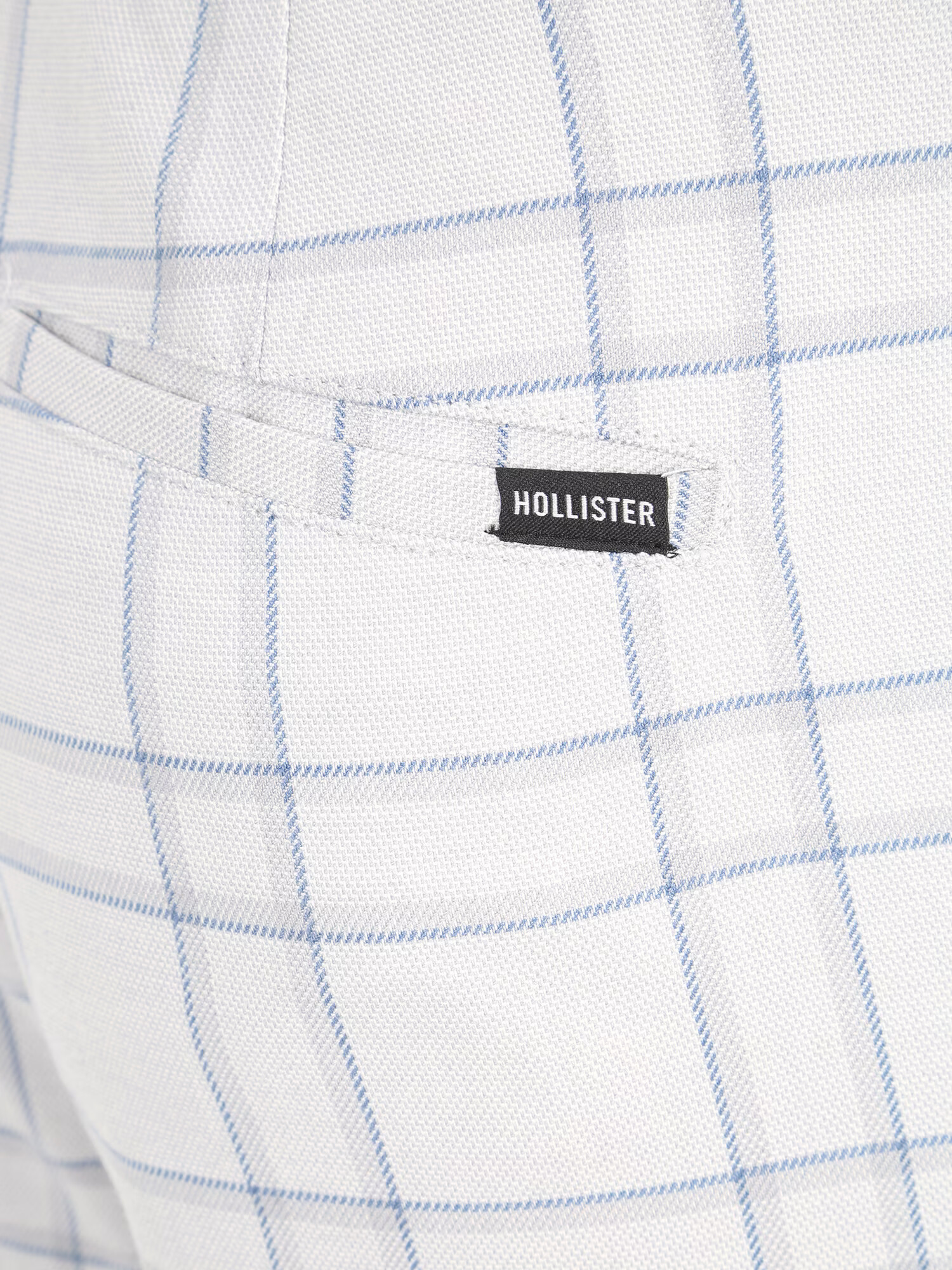 HOLLISTER Pantaloni eleganți albastru fumuriu / gri deschis / alb - Pled.ro