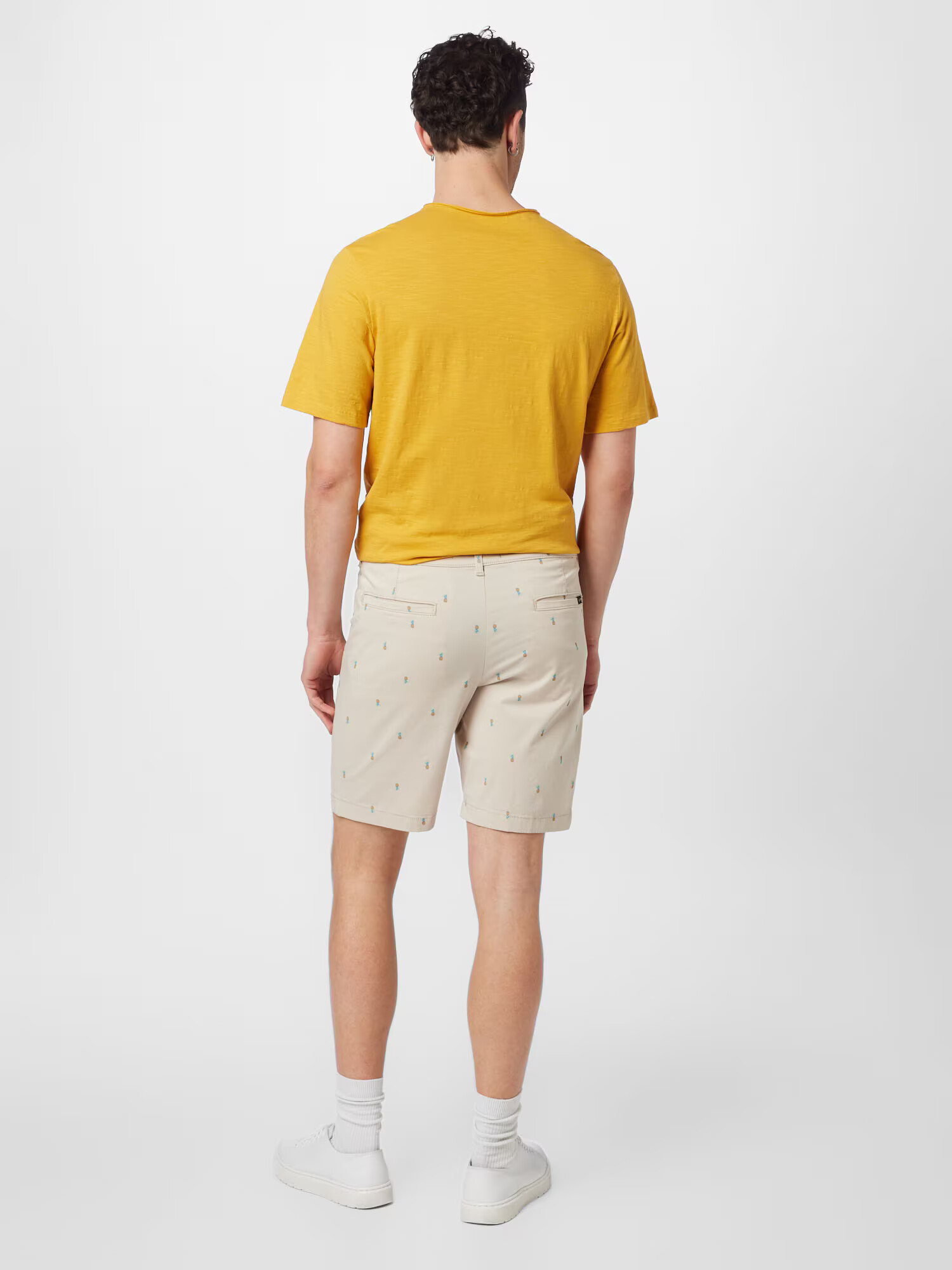 HOLLISTER Pantaloni eleganți albastru / turcoaz / portocaliu pastel / alb perlat - Pled.ro