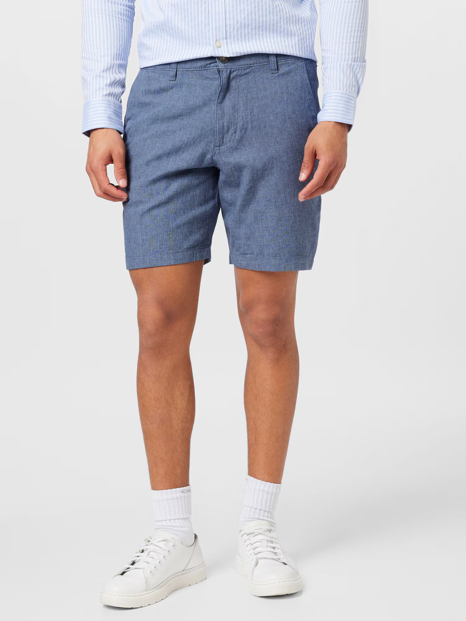 HOLLISTER Pantaloni eleganți bleumarin / alb - Pled.ro