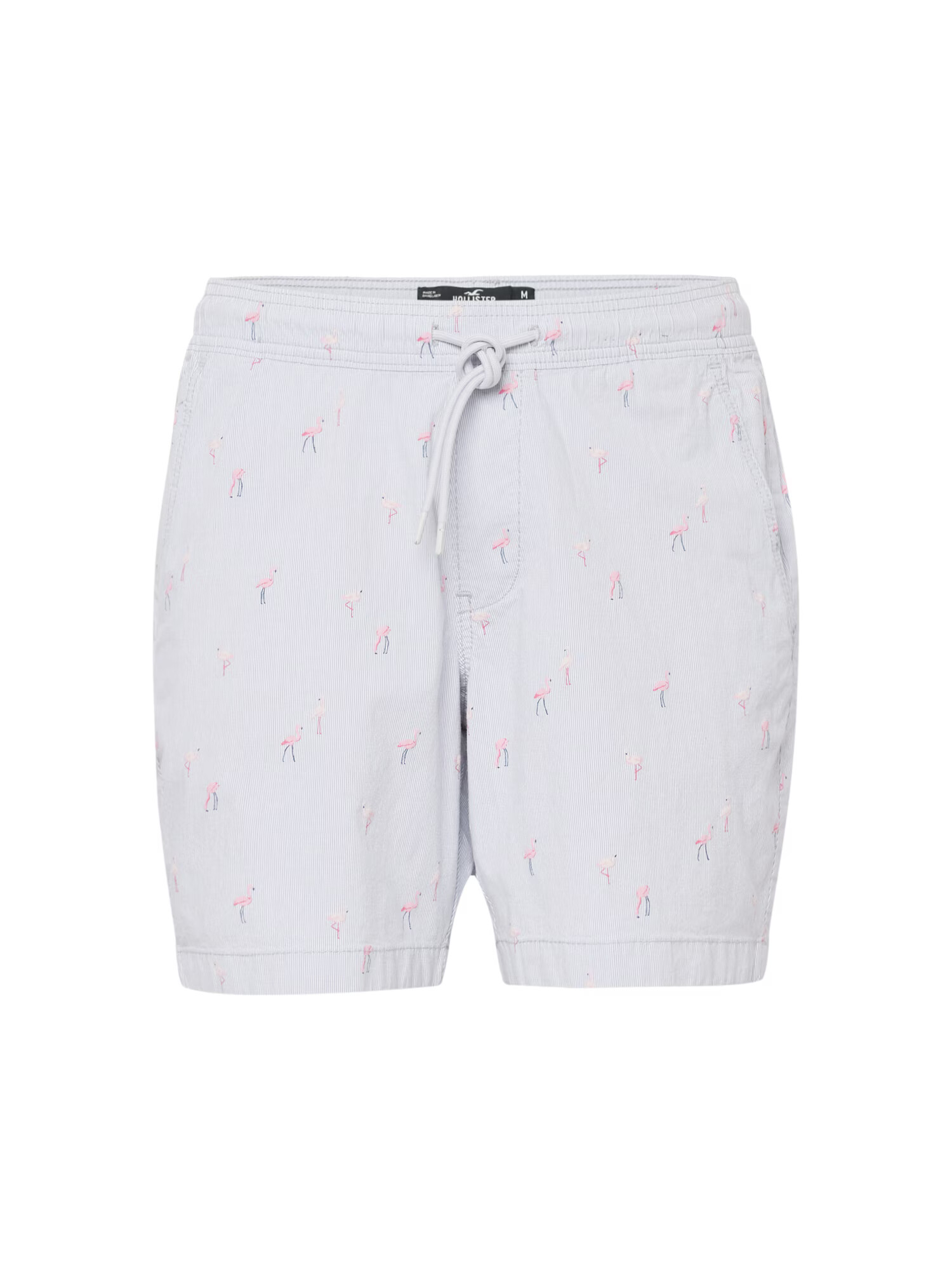 HOLLISTER Pantaloni 'FLAMINGO' gri deschis / gri închis / roz / alb - Pled.ro