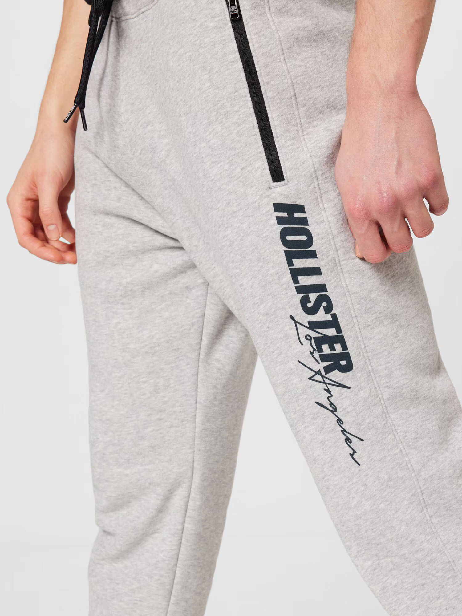 HOLLISTER Pantaloni gri amestecat / negru - Pled.ro