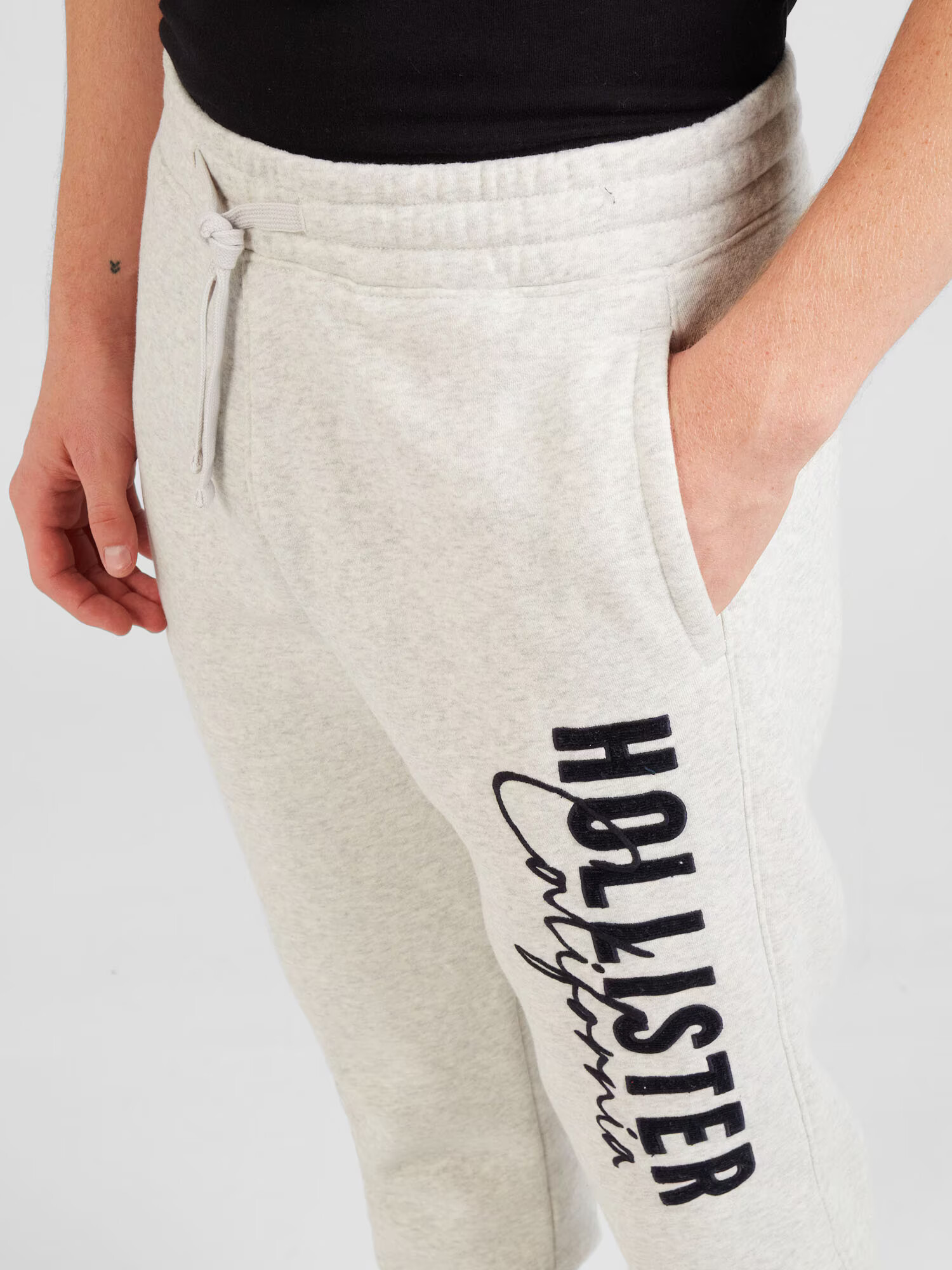 HOLLISTER Pantaloni gri amestecat / negru - Pled.ro