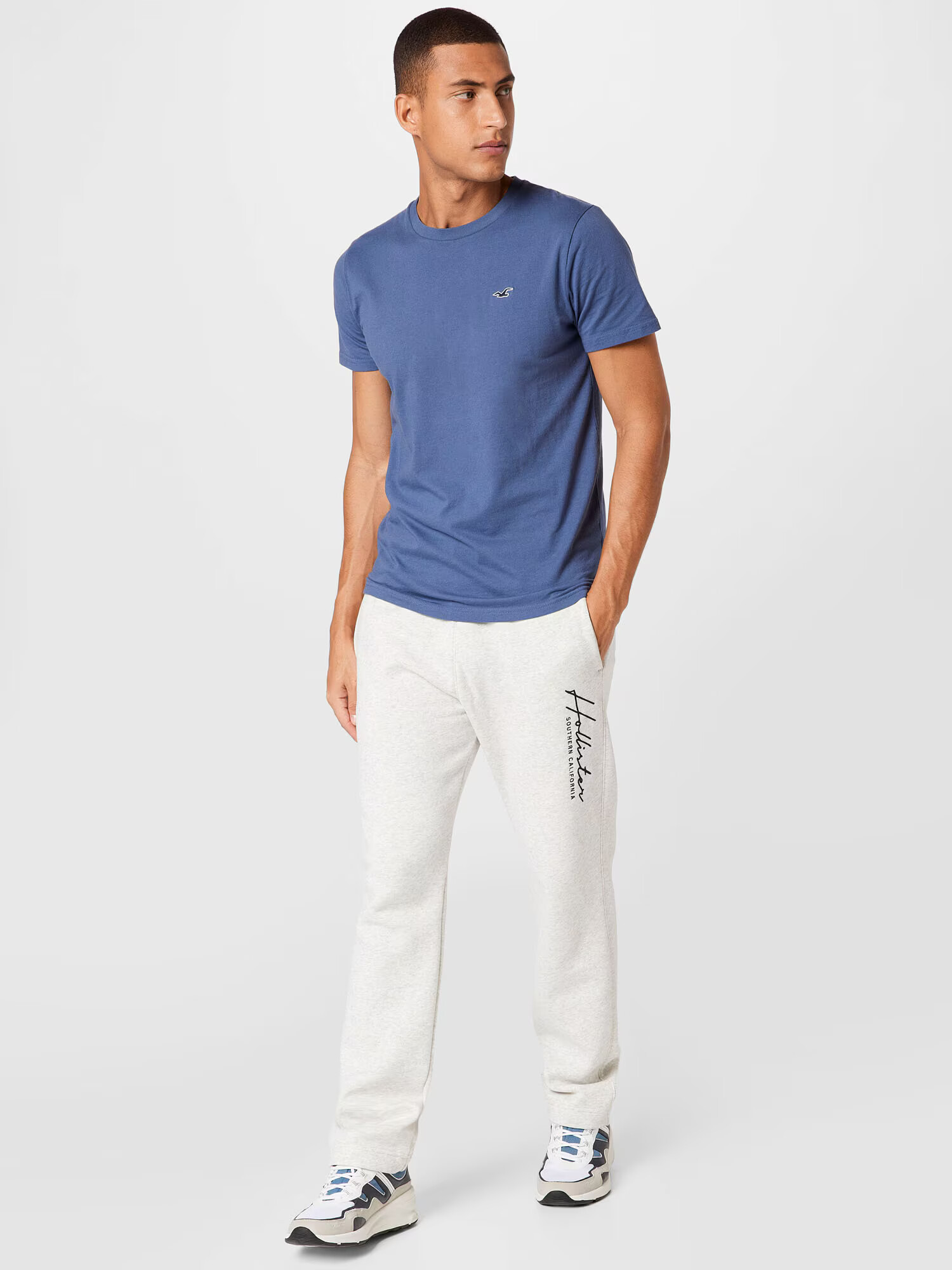 HOLLISTER Pantaloni gri deschis / negru - Pled.ro