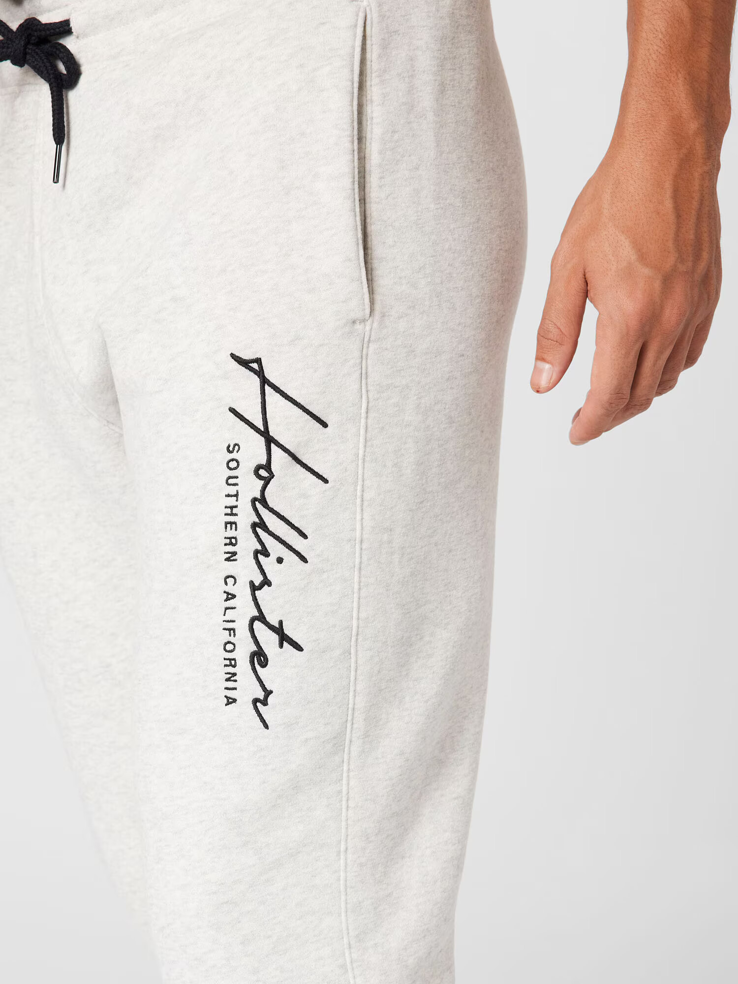 HOLLISTER Pantaloni gri deschis / negru - Pled.ro