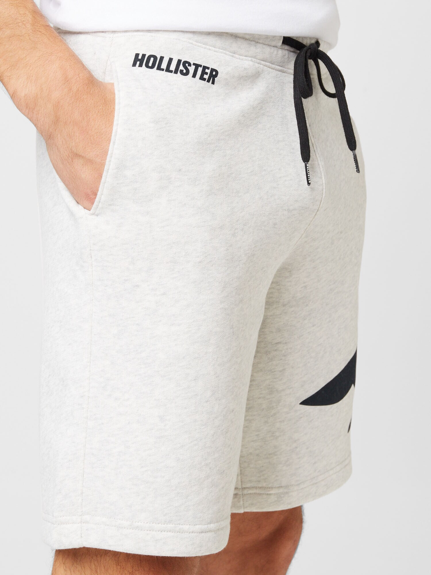 HOLLISTER Pantaloni gri deschis / negru - Pled.ro