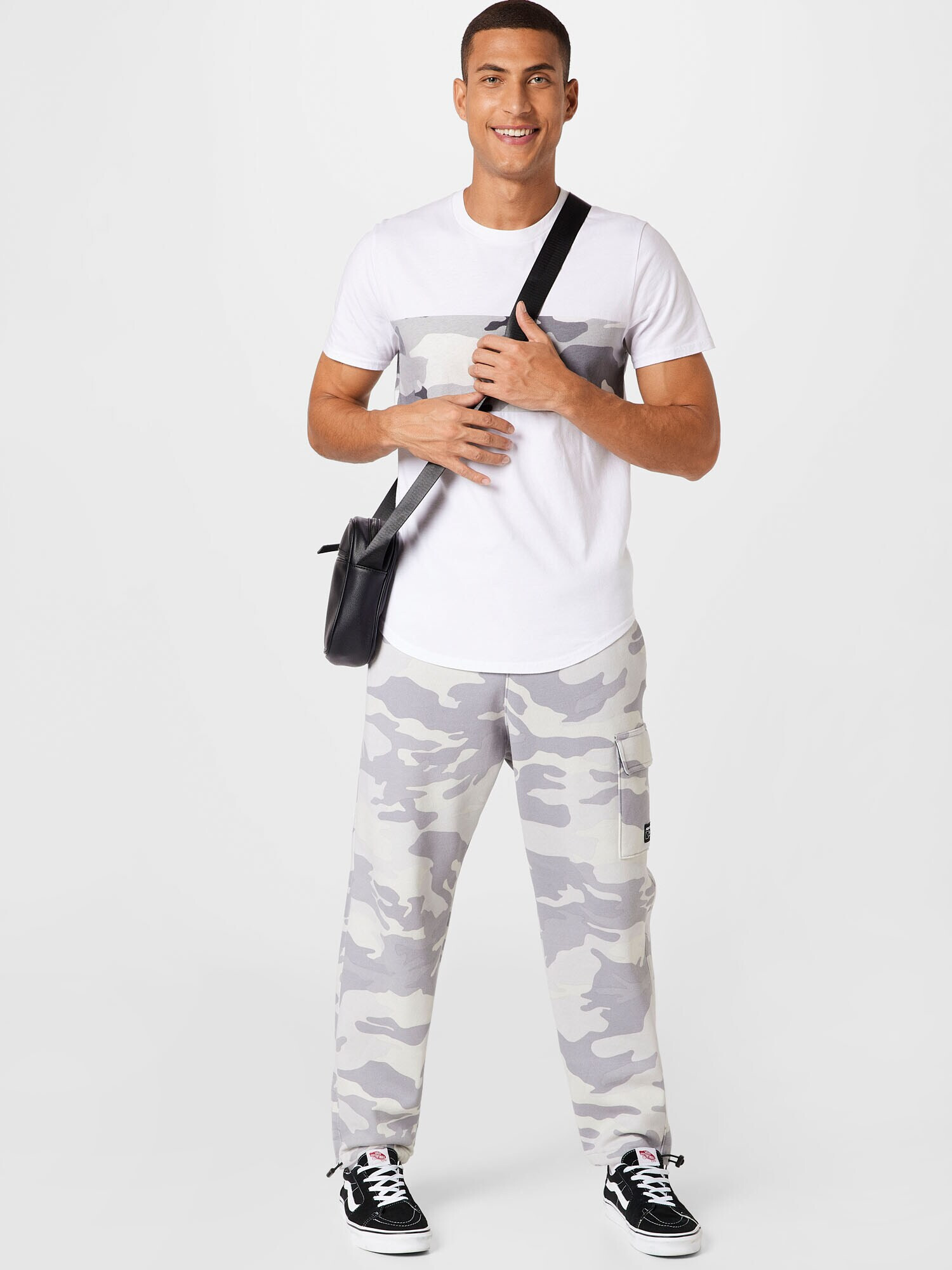 HOLLISTER Pantaloni gri / gri deschis / alb - Pled.ro