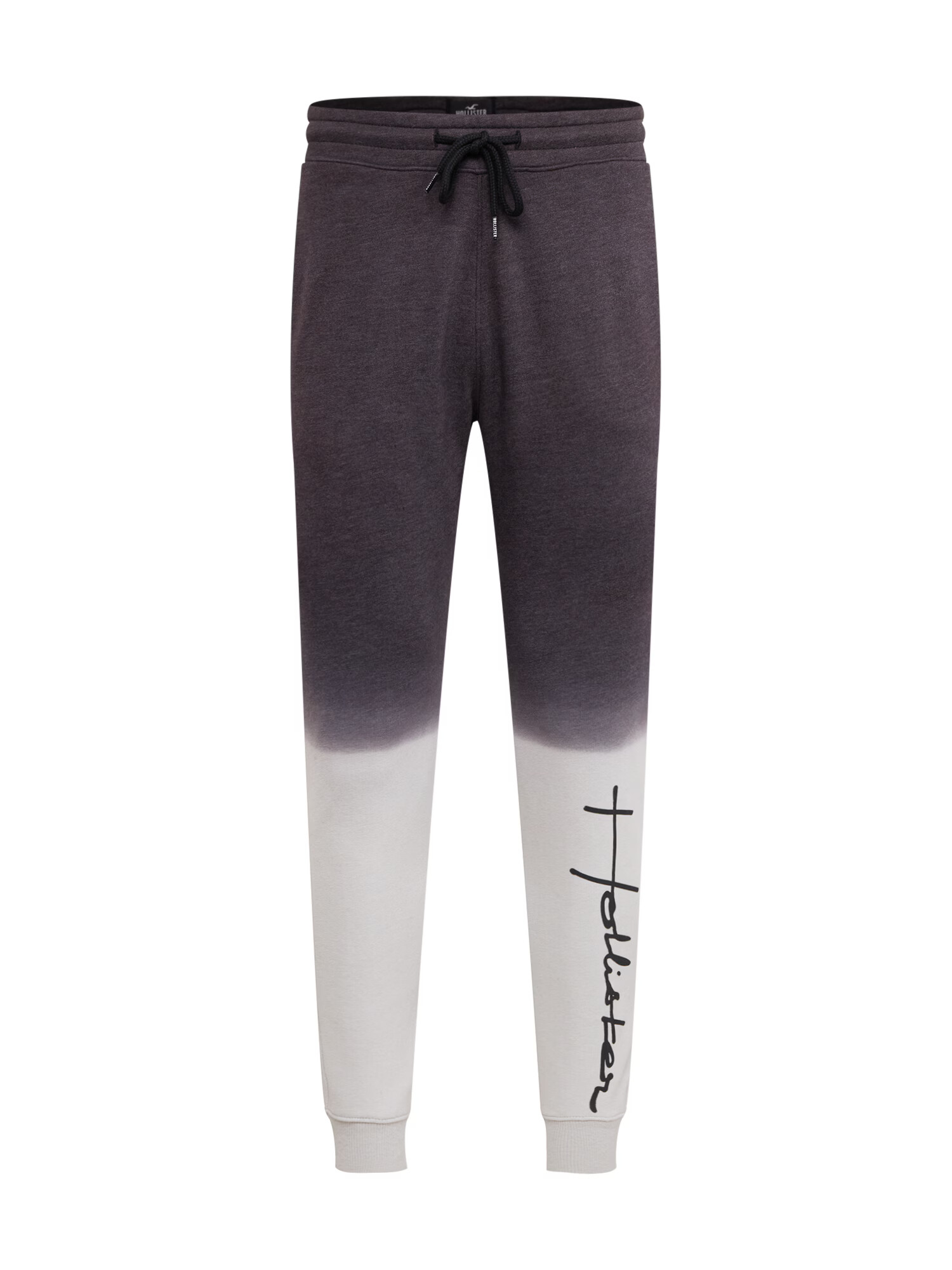 HOLLISTER Pantaloni gri metalic / negru / alb - Pled.ro