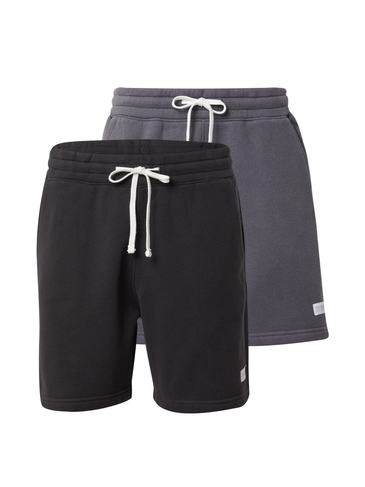 HOLLISTER Pantaloni gri / negru / alb - Pled.ro