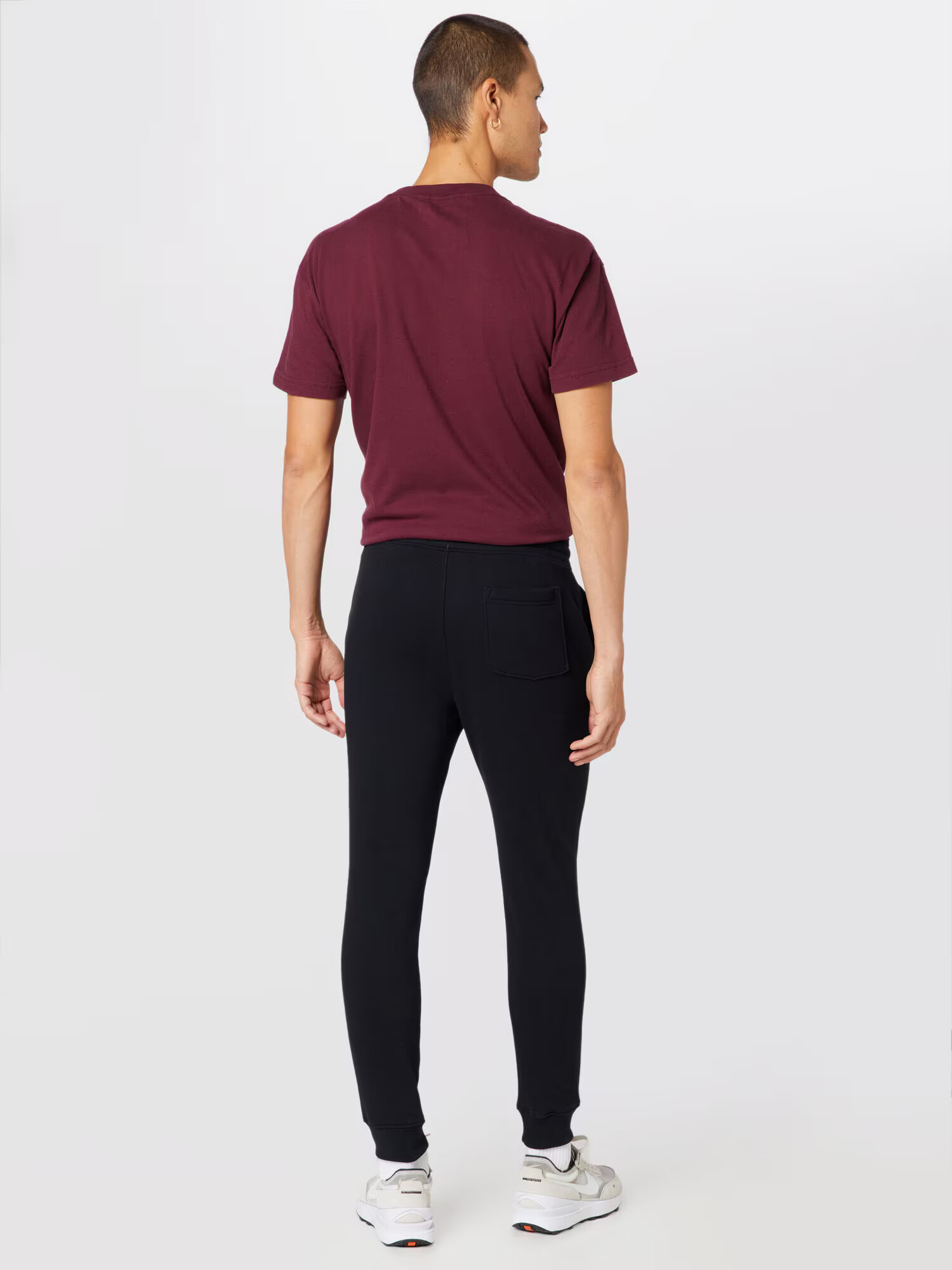 HOLLISTER Pantaloni gri / negru / alb - Pled.ro