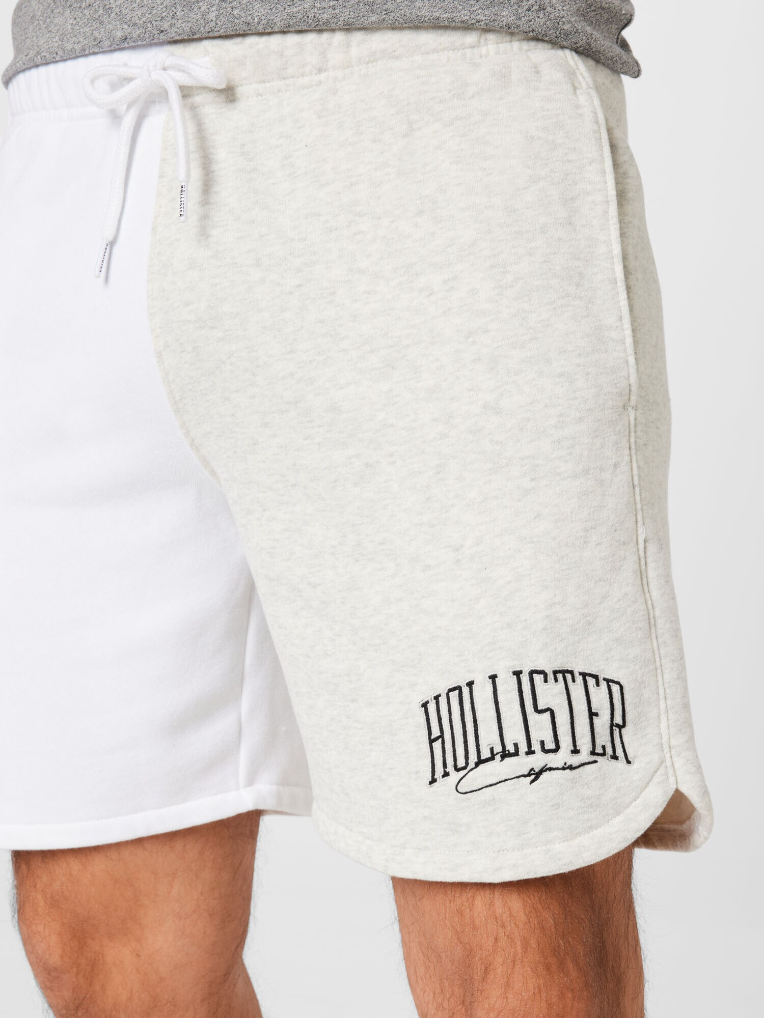 HOLLISTER Pantaloni gri / negru / alb - Pled.ro