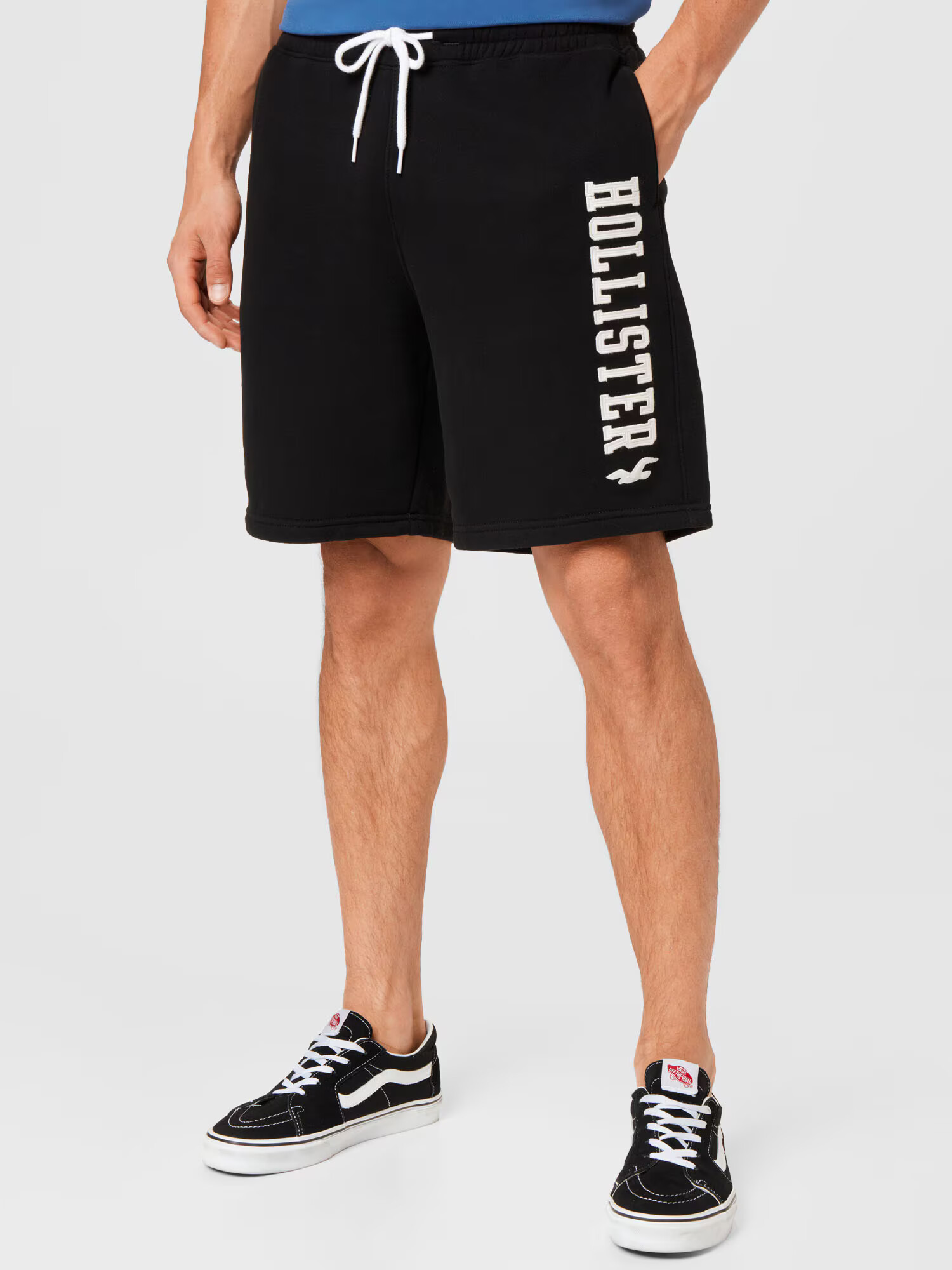 HOLLISTER Pantaloni negru / alb - Pled.ro