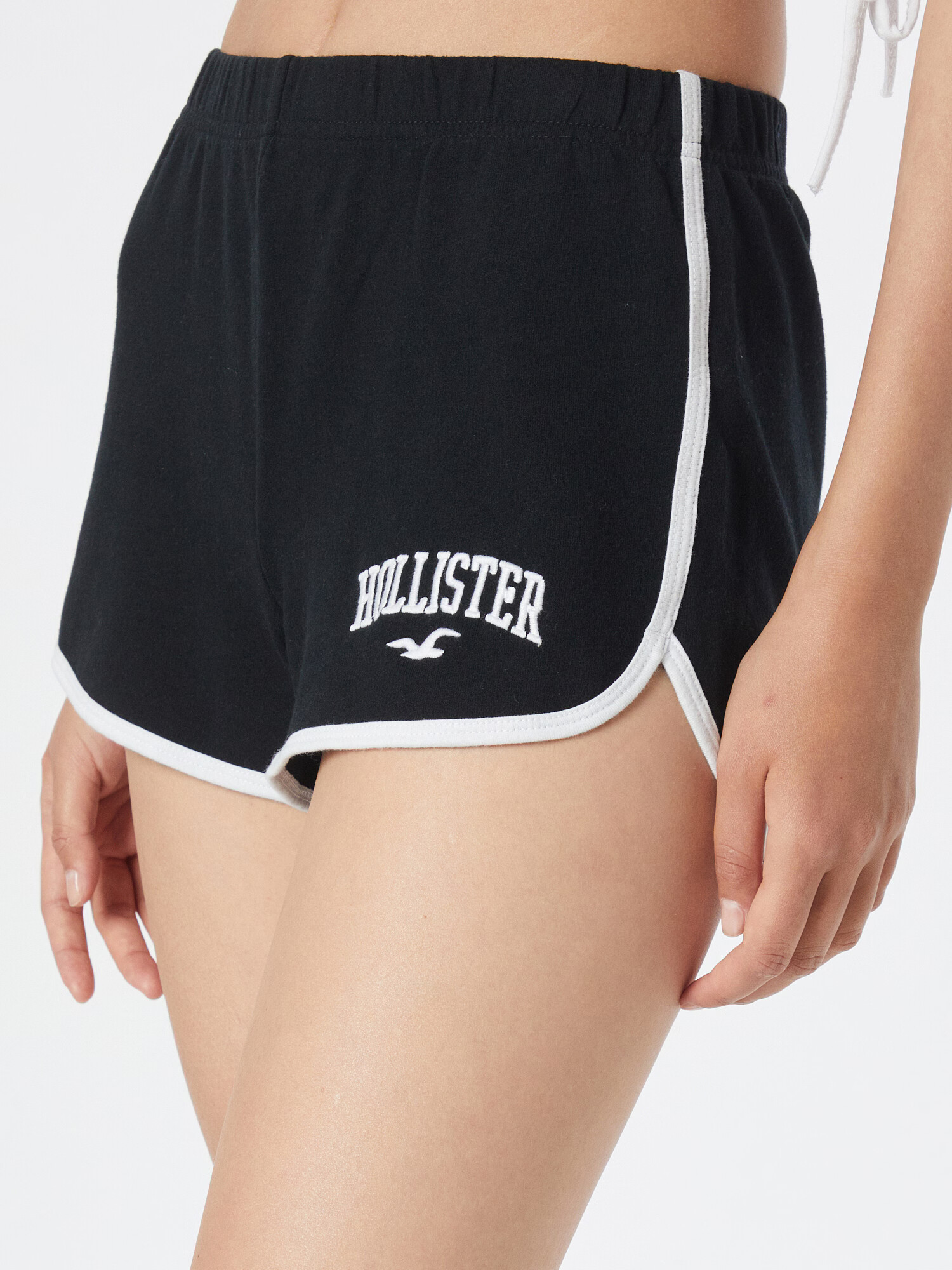 HOLLISTER Pantaloni negru / alb - Pled.ro