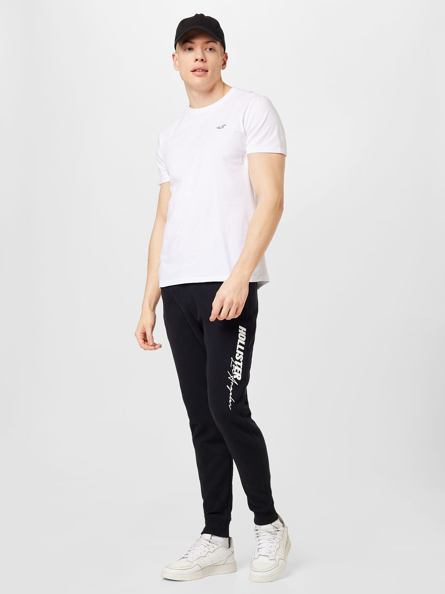 HOLLISTER Pantaloni negru / alb - Pled.ro