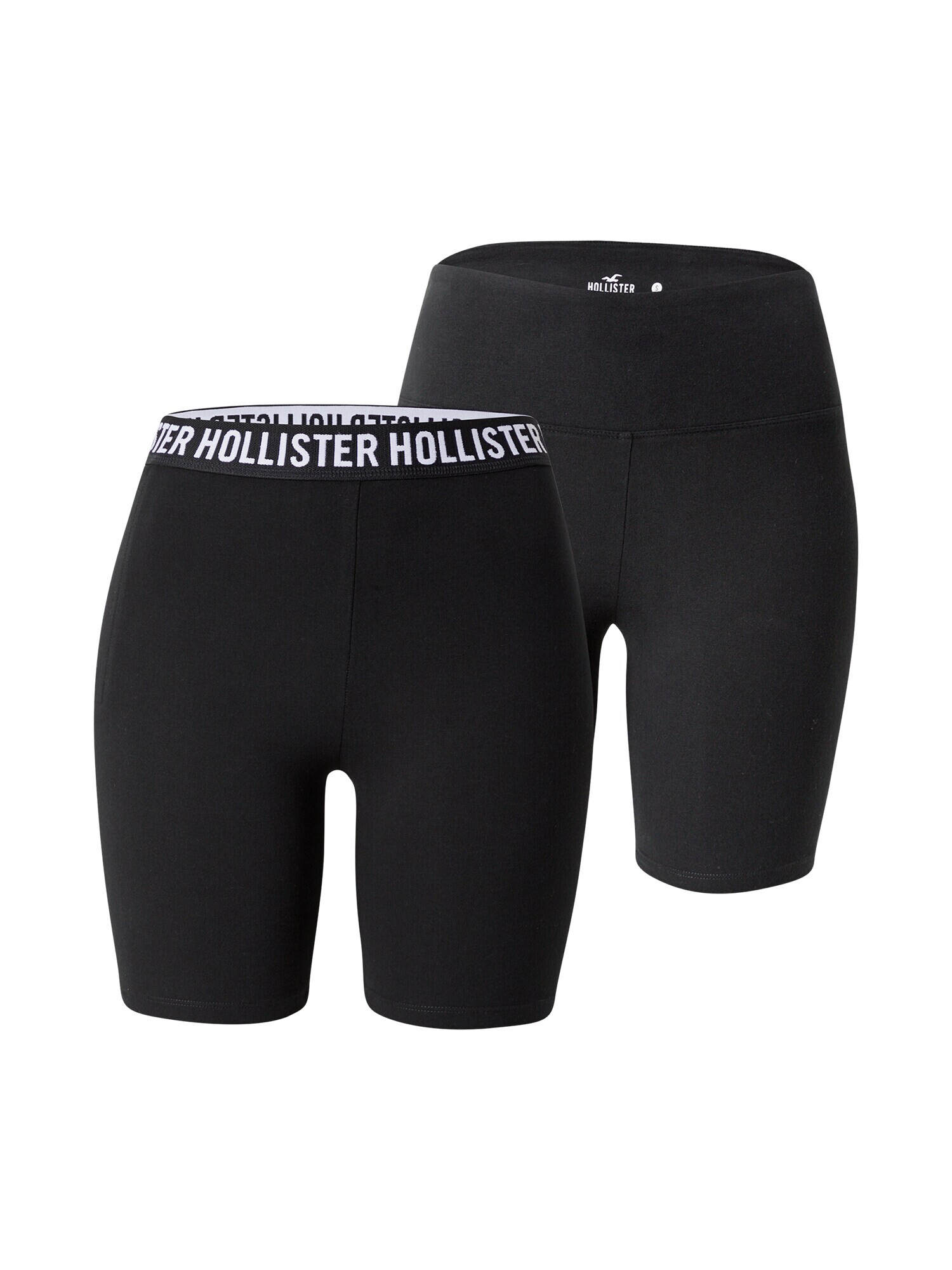 HOLLISTER Pantaloni negru / alb - Pled.ro