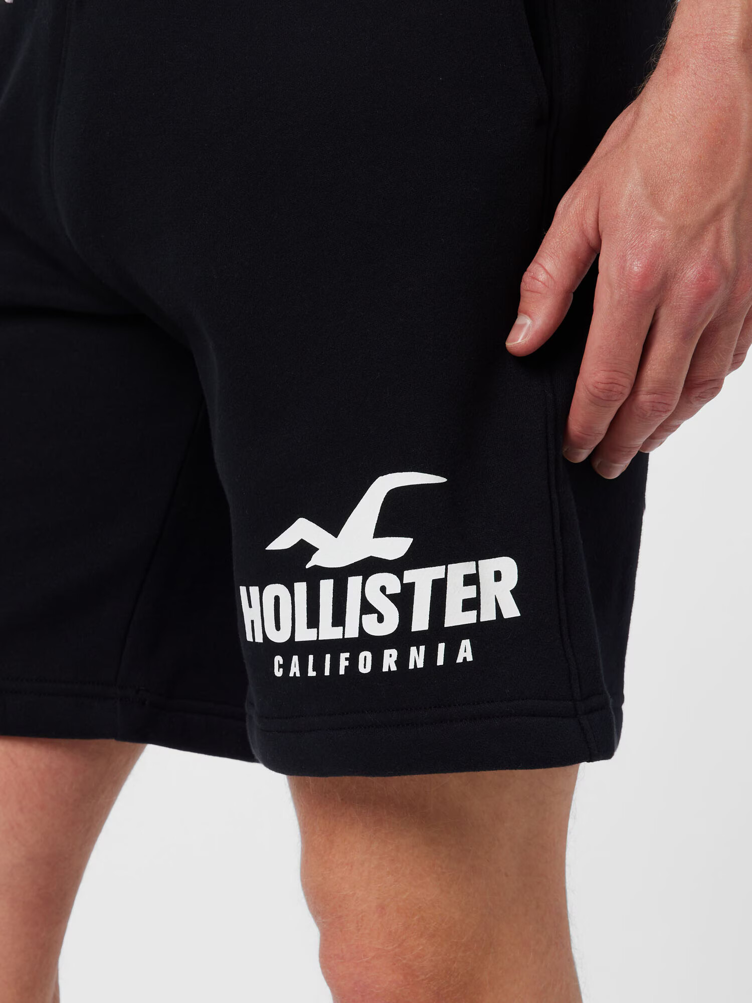 HOLLISTER Pantaloni negru / alb - Pled.ro