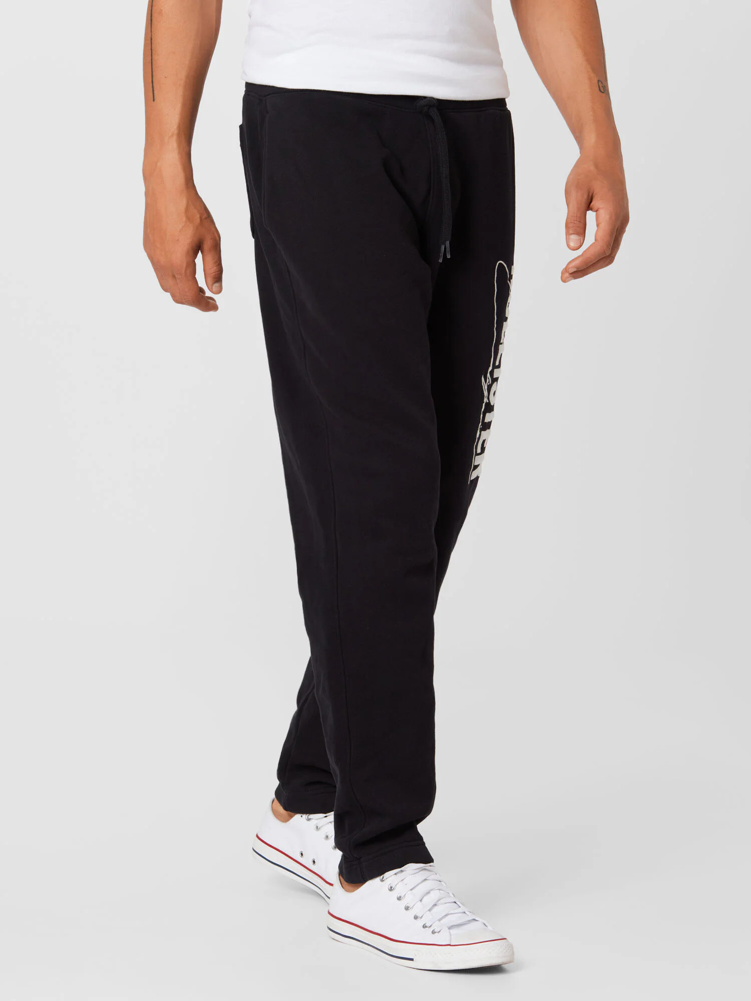 HOLLISTER Pantaloni negru / alb - Pled.ro