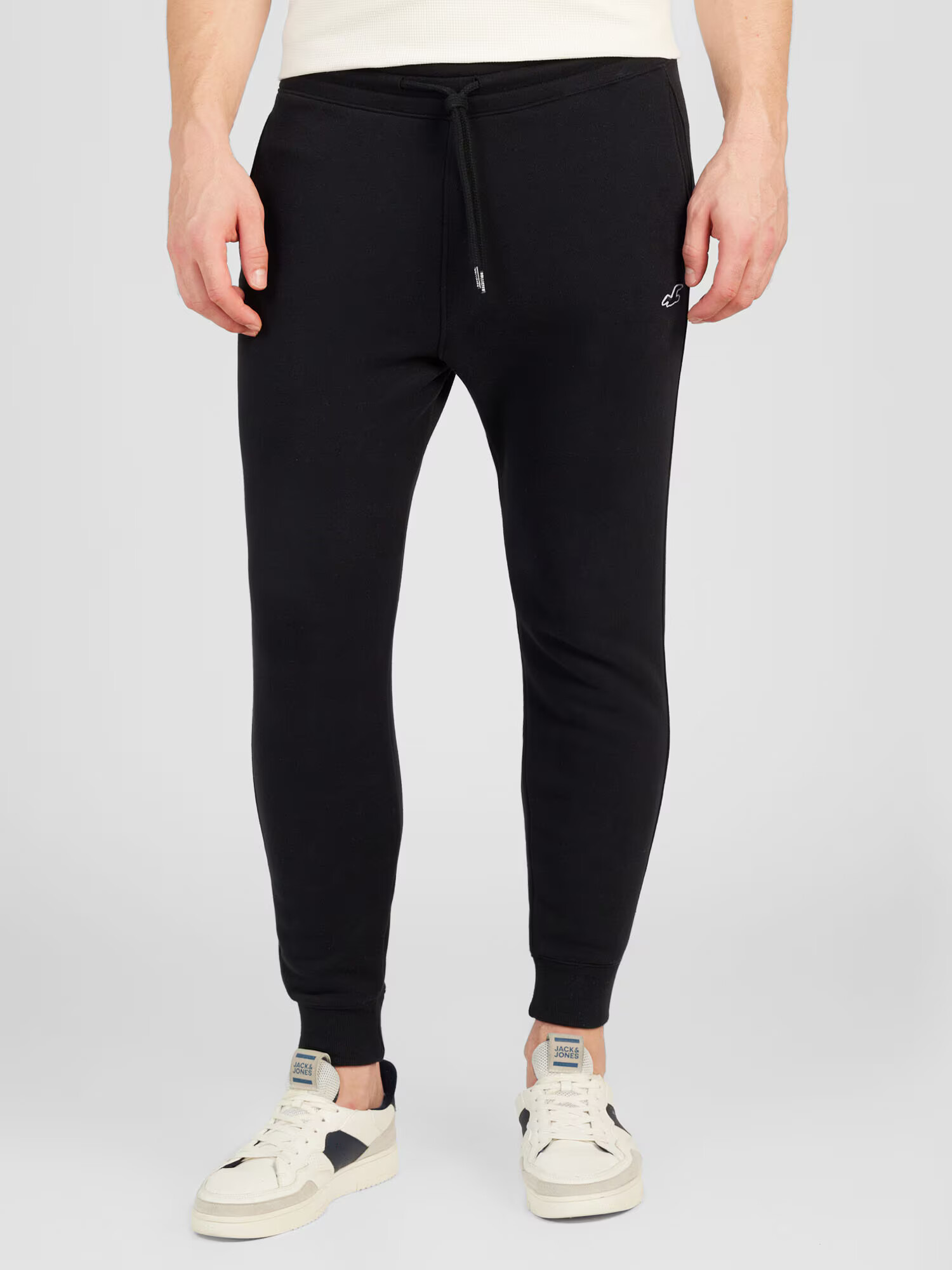 HOLLISTER Pantaloni negru / alb - Pled.ro