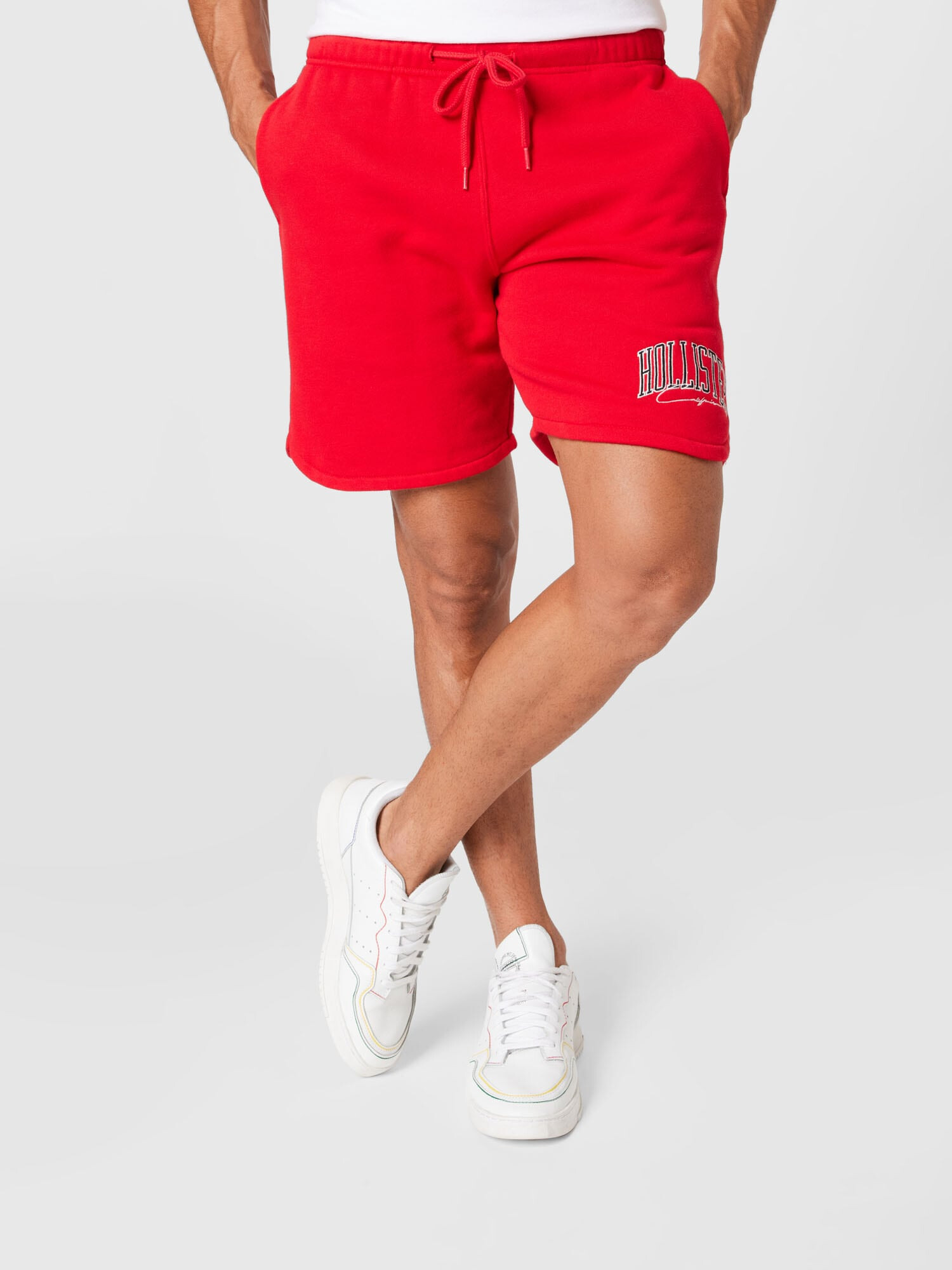 HOLLISTER Pantaloni roșu / negru / alb - Pled.ro