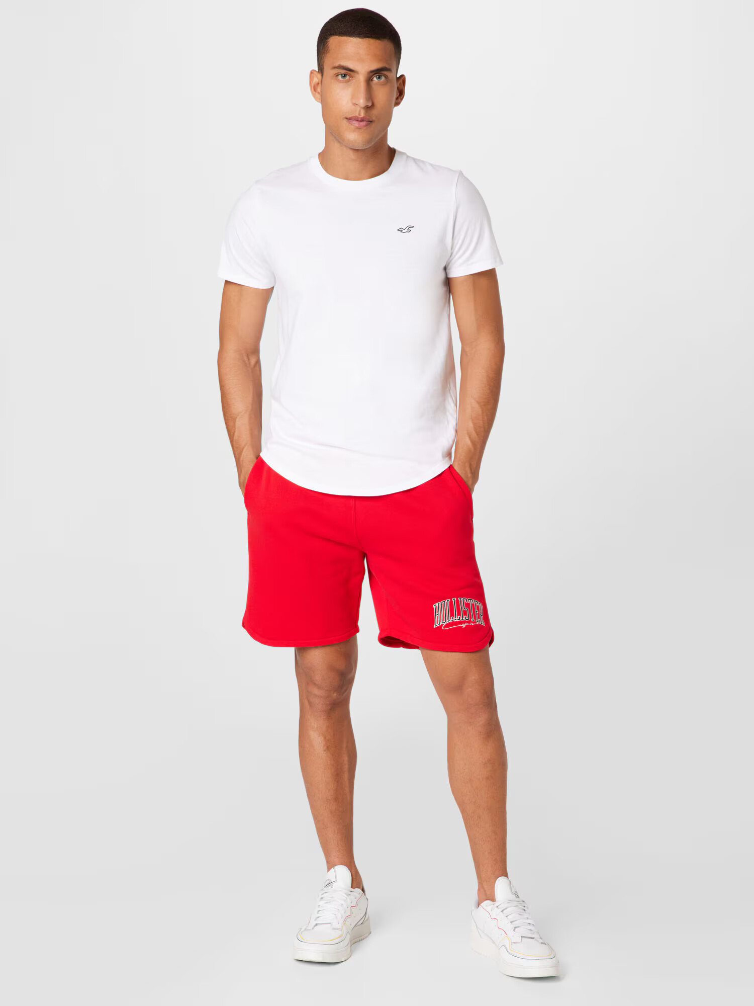 HOLLISTER Pantaloni roșu / negru / alb - Pled.ro