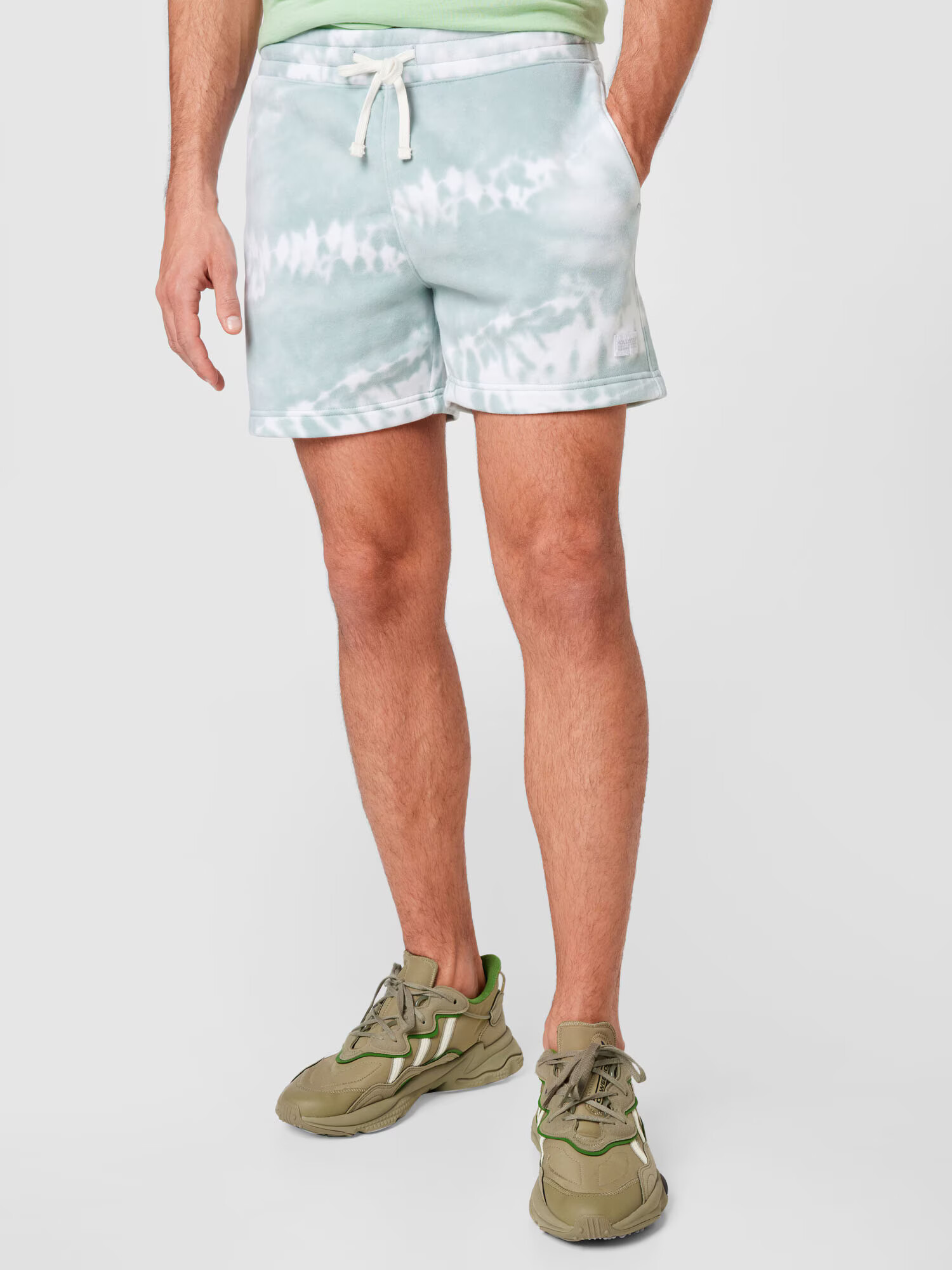 HOLLISTER Pantaloni verde pastel / alb - Pled.ro