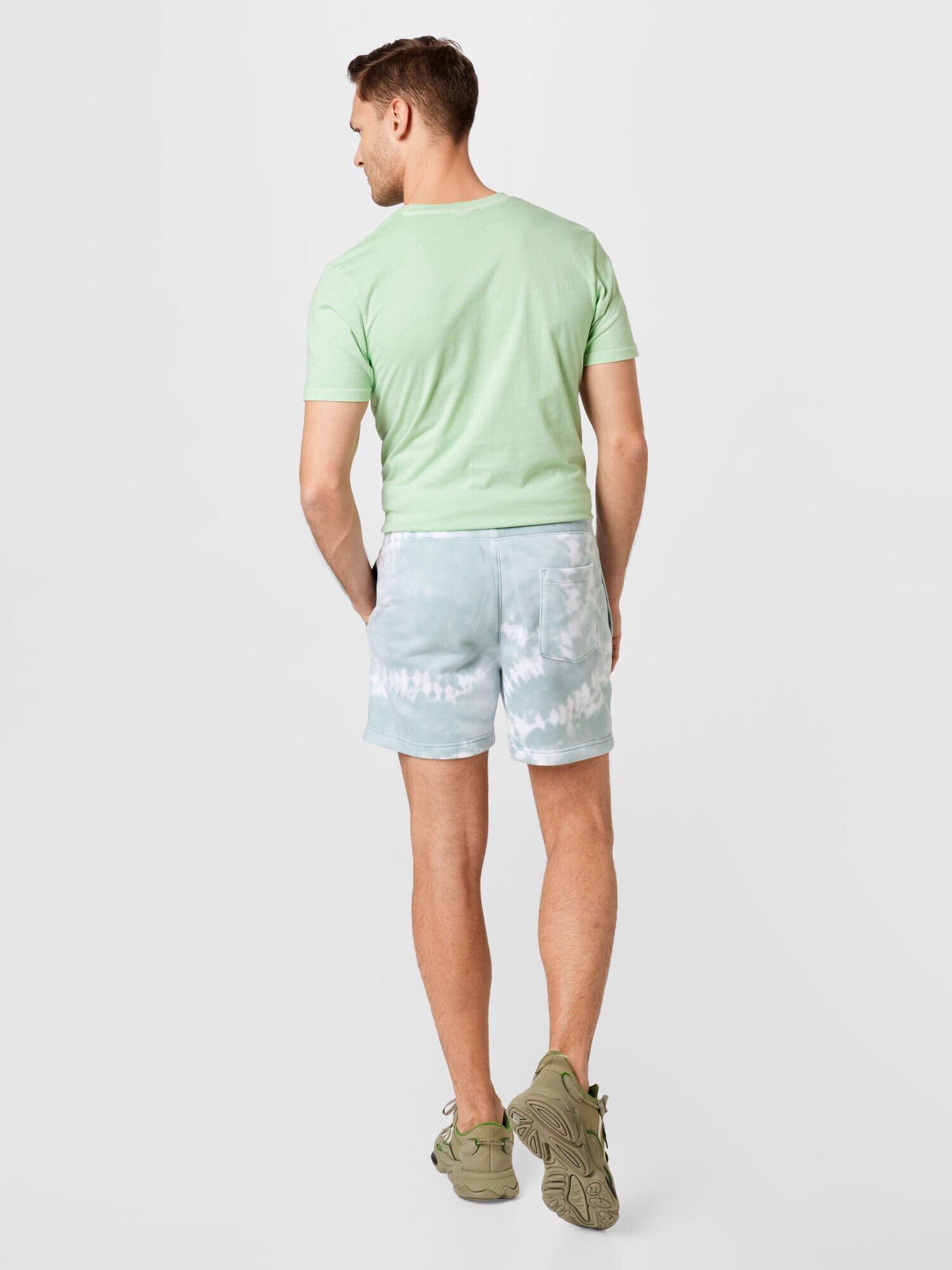 HOLLISTER Pantaloni verde pastel / alb - Pled.ro