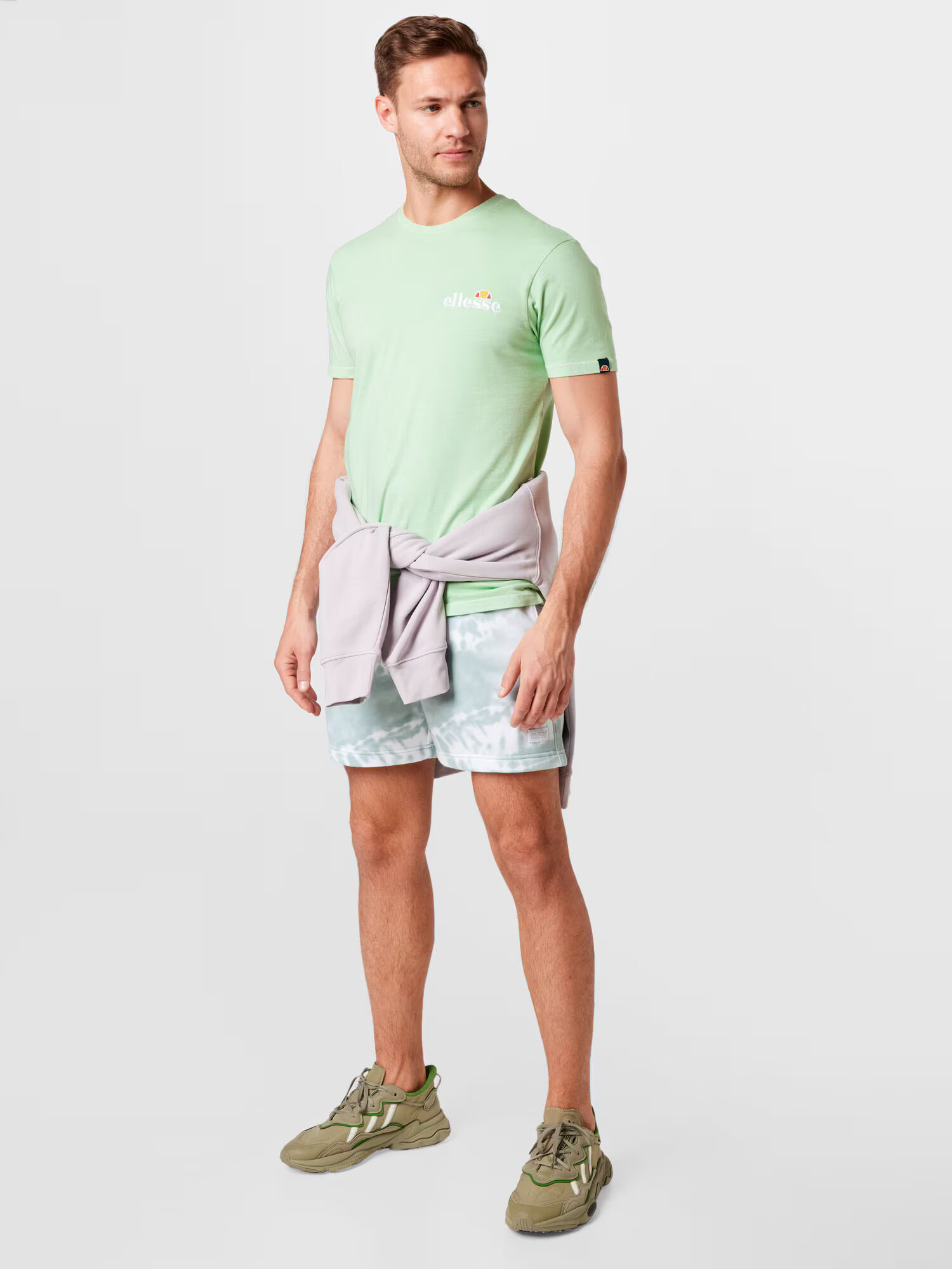 HOLLISTER Pantaloni verde pastel / alb - Pled.ro