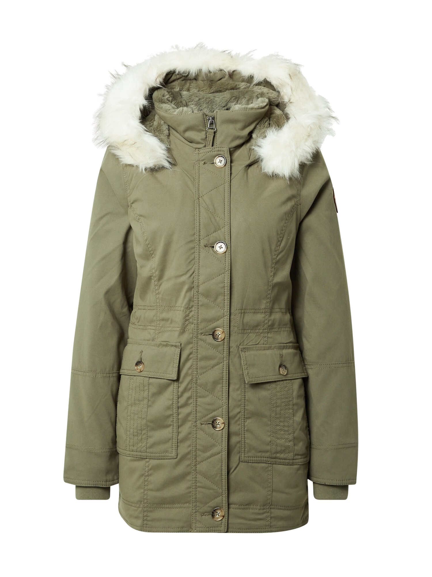 HOLLISTER Parka de iarnă bej / oliv - Pled.ro