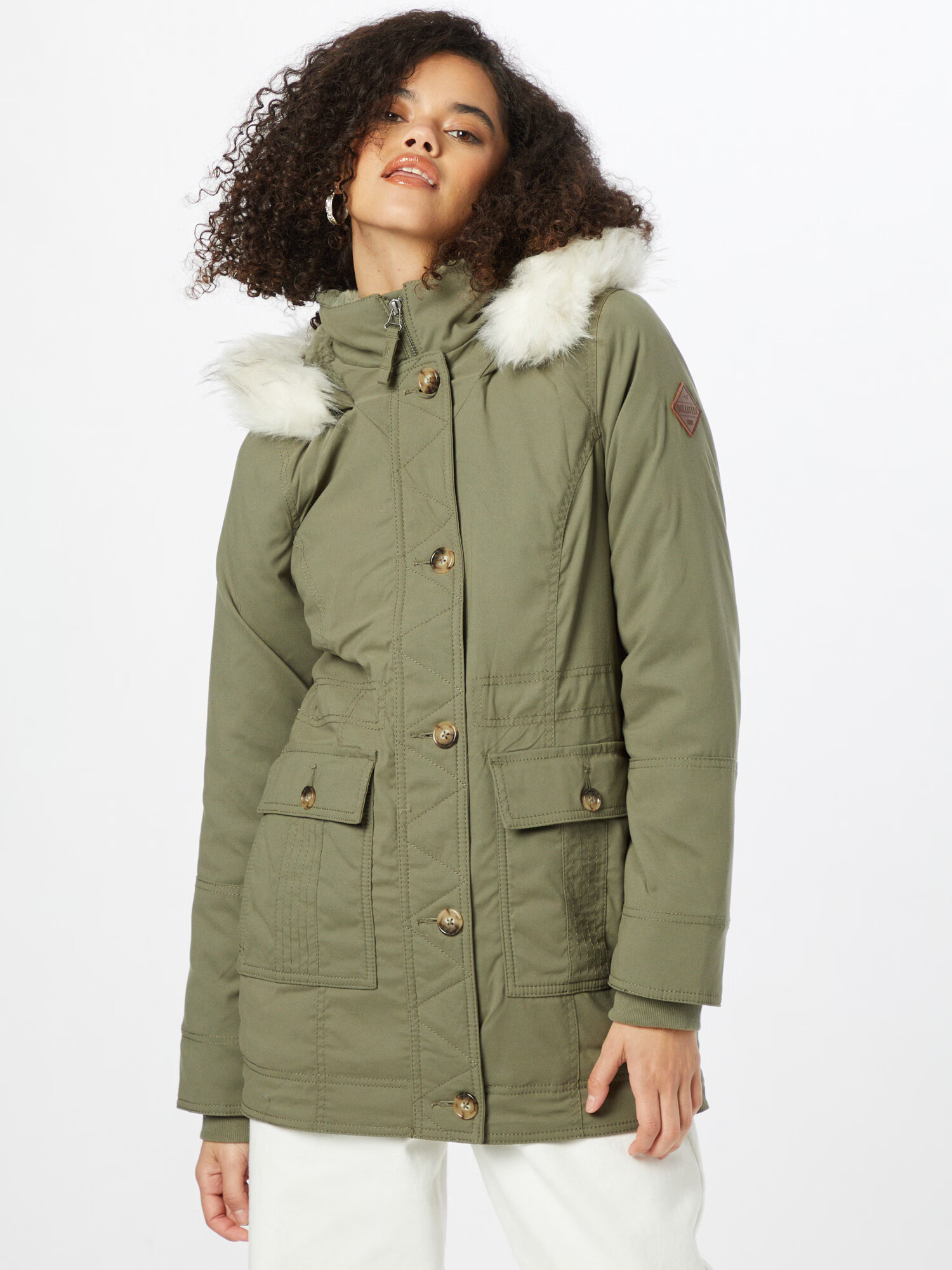 HOLLISTER Parka de iarnă bej / oliv - Pled.ro