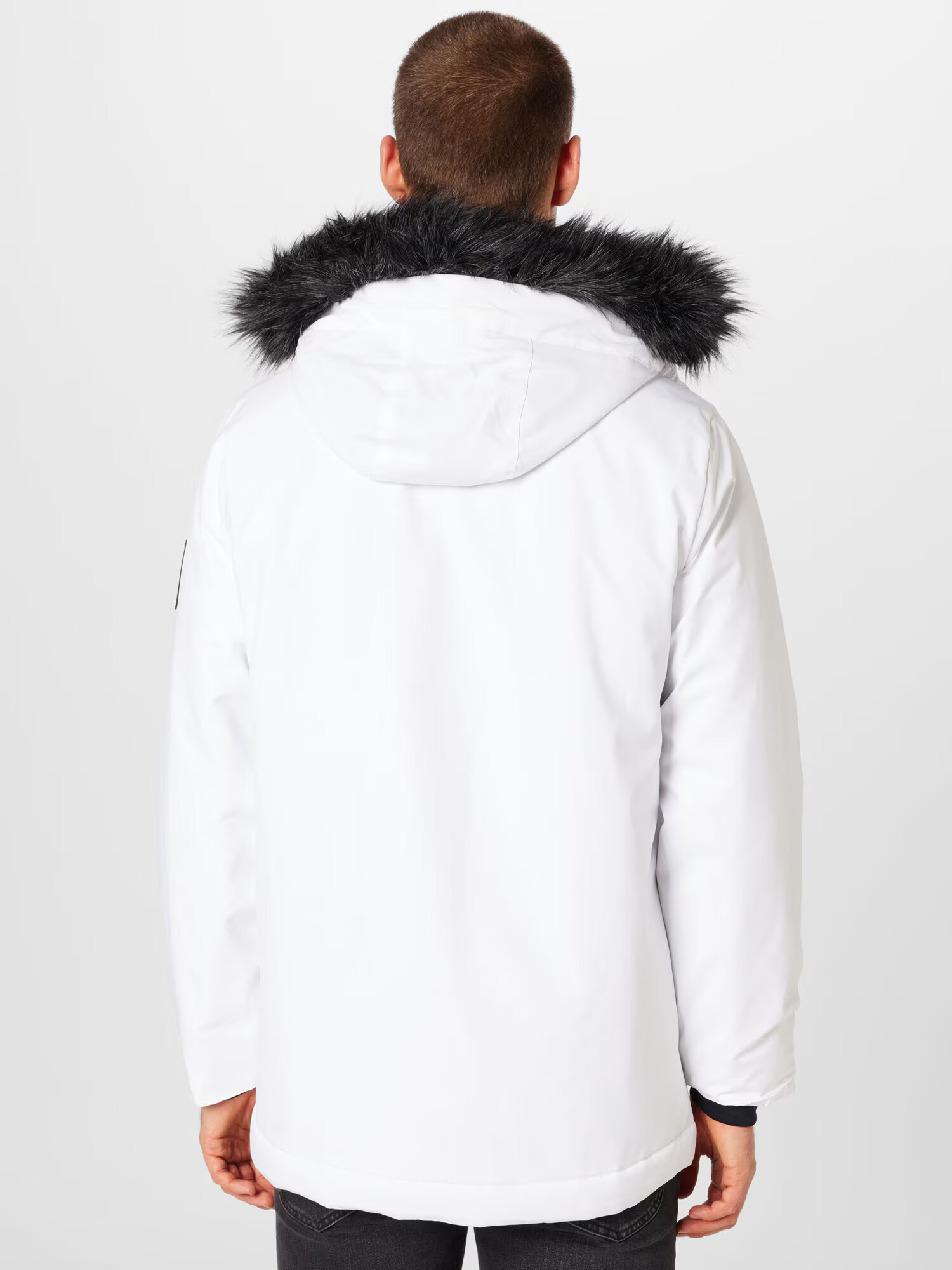 HOLLISTER Parka de iarnă bleumarin / alb - Pled.ro