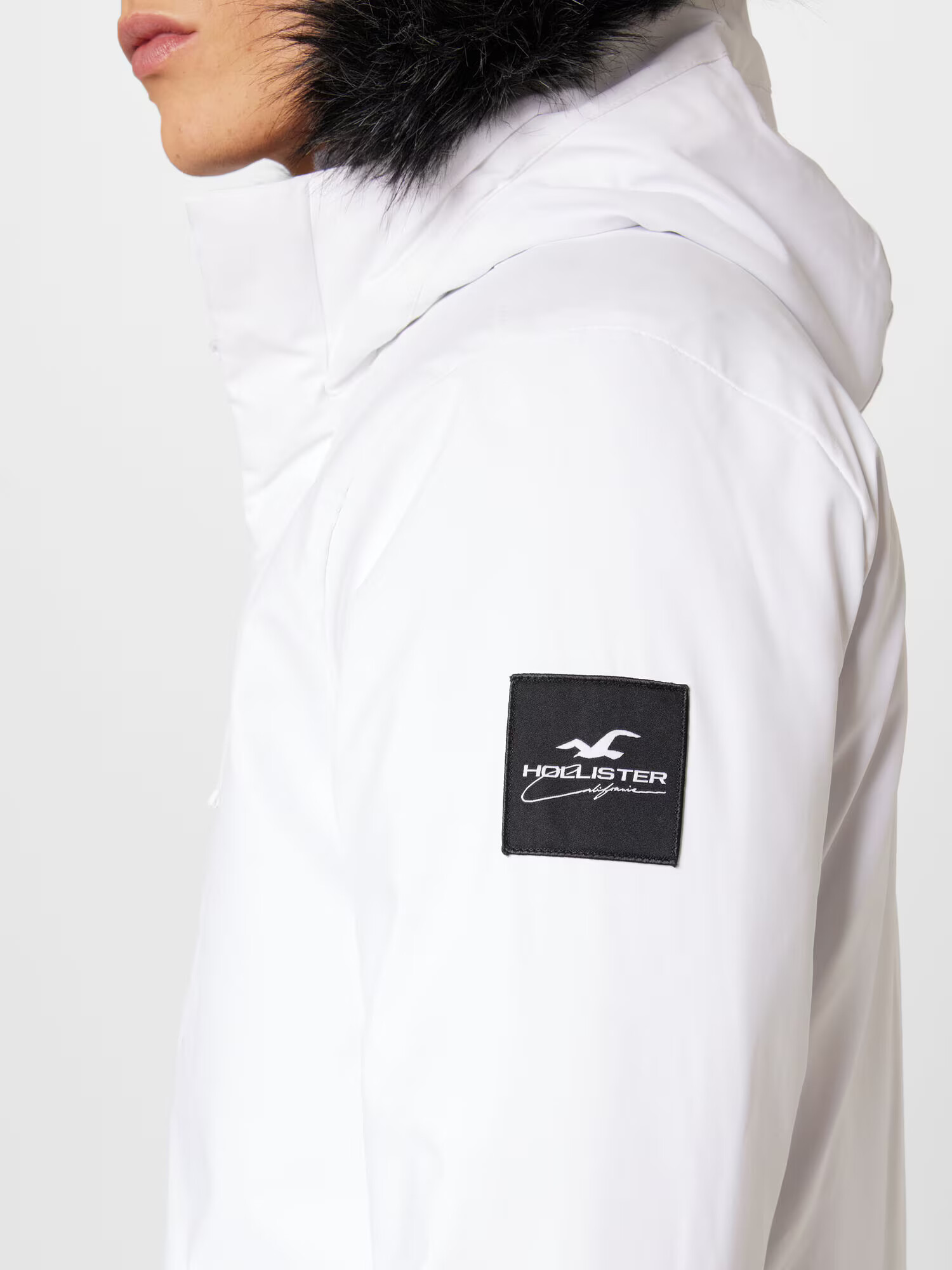 HOLLISTER Parka de iarnă bleumarin / alb - Pled.ro