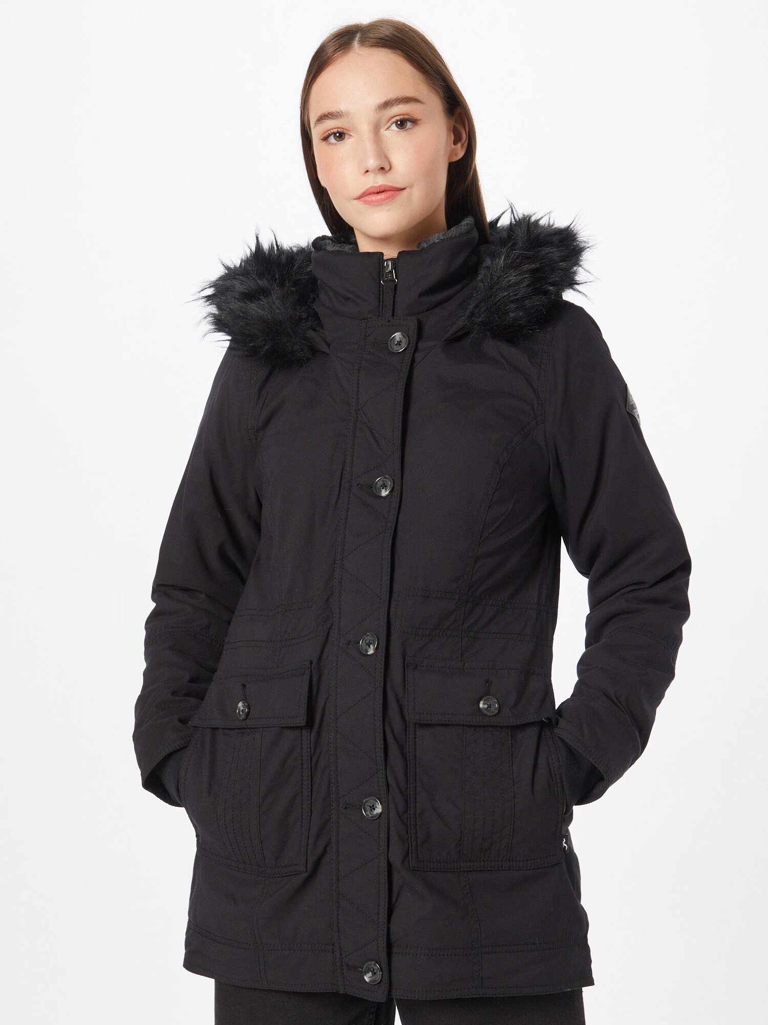 HOLLISTER Parka de iarnă negru - Pled.ro