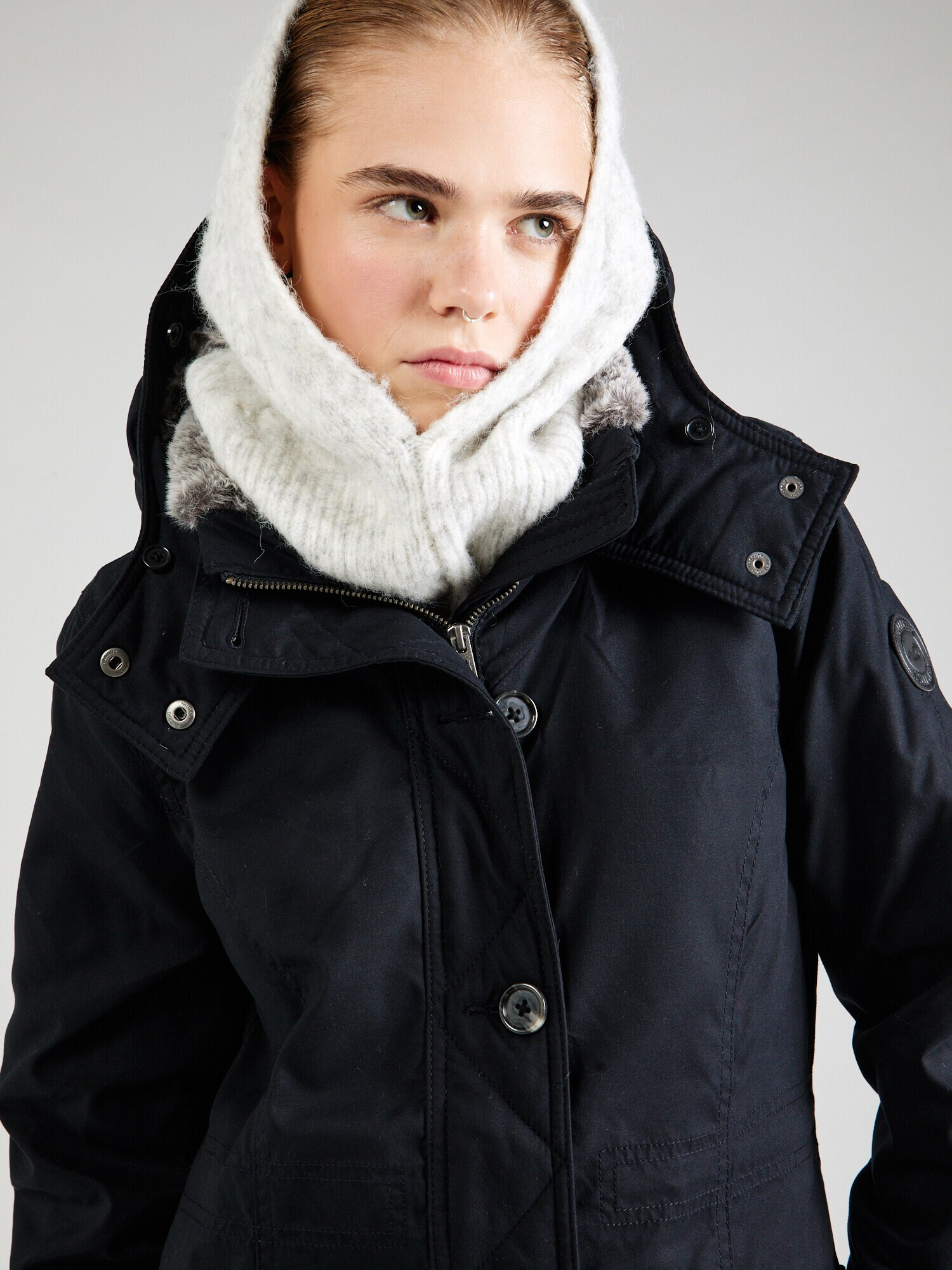 HOLLISTER Parka de iarnă negru - Pled.ro