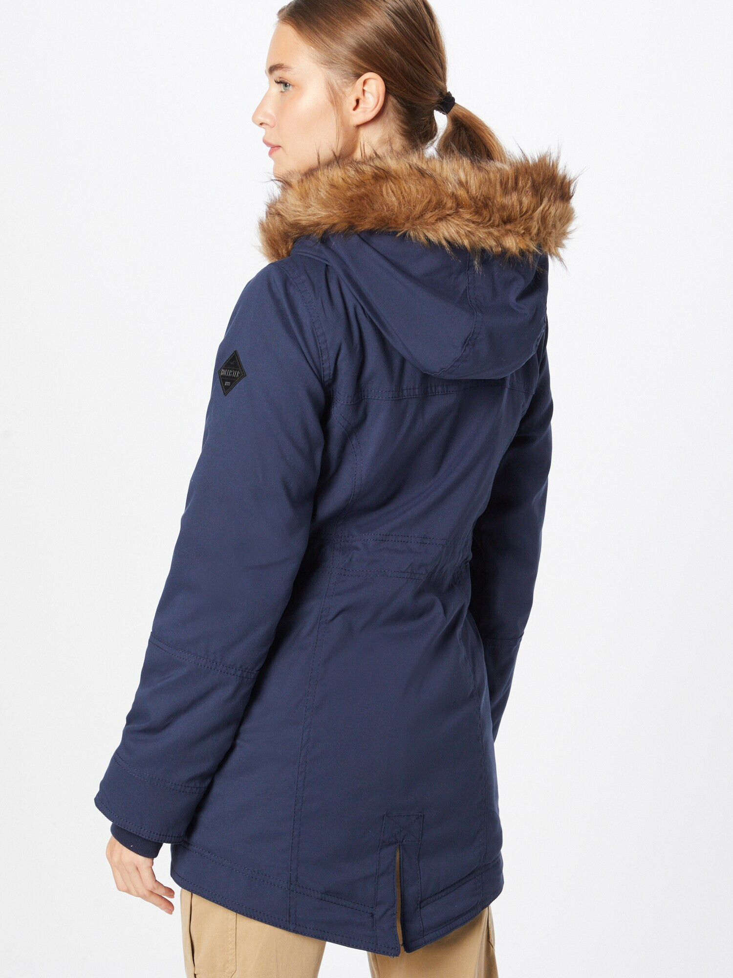 HOLLISTER Parka de primăvară-toamnă bleumarin / maro deschis - Pled.ro