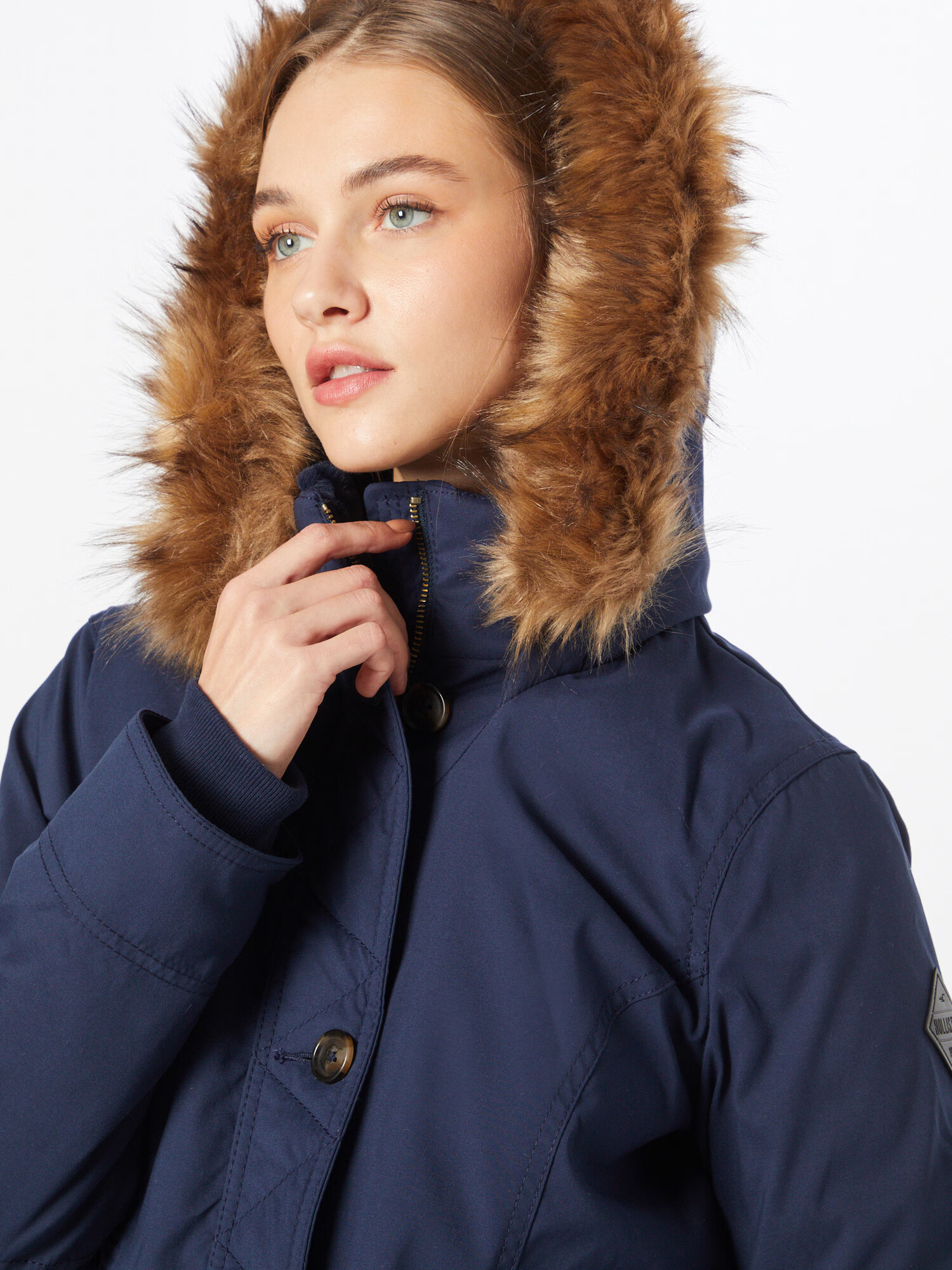 HOLLISTER Parka de primăvară-toamnă bleumarin / maro deschis - Pled.ro